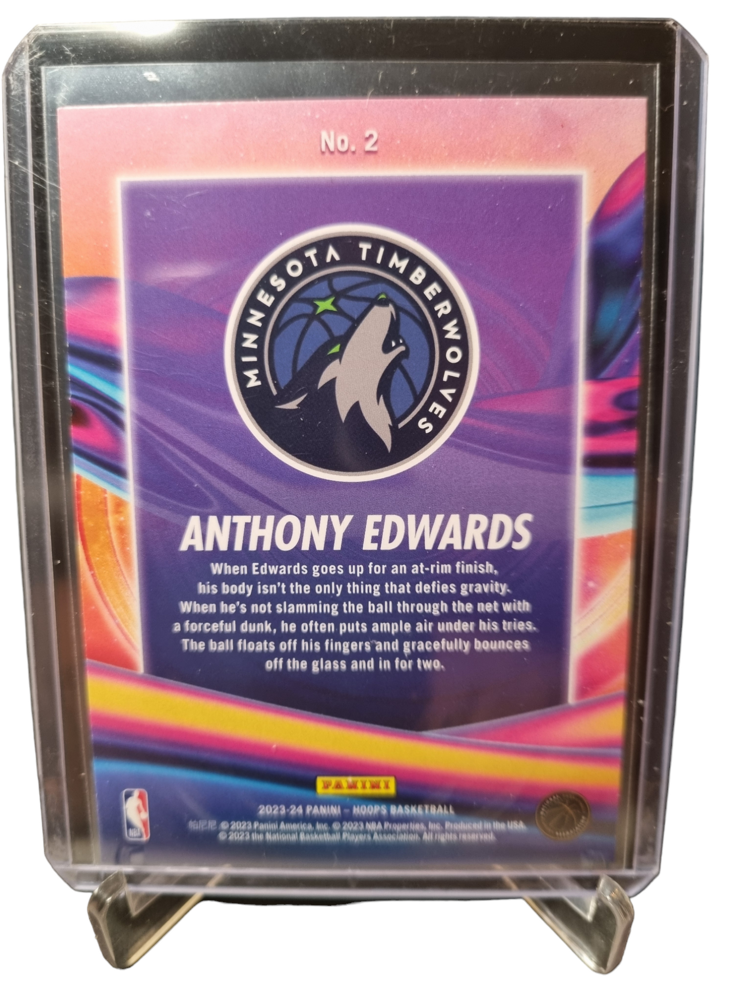 2023-24 Panini Hoops #2 Anthony Edwards Anti Gravity Holo