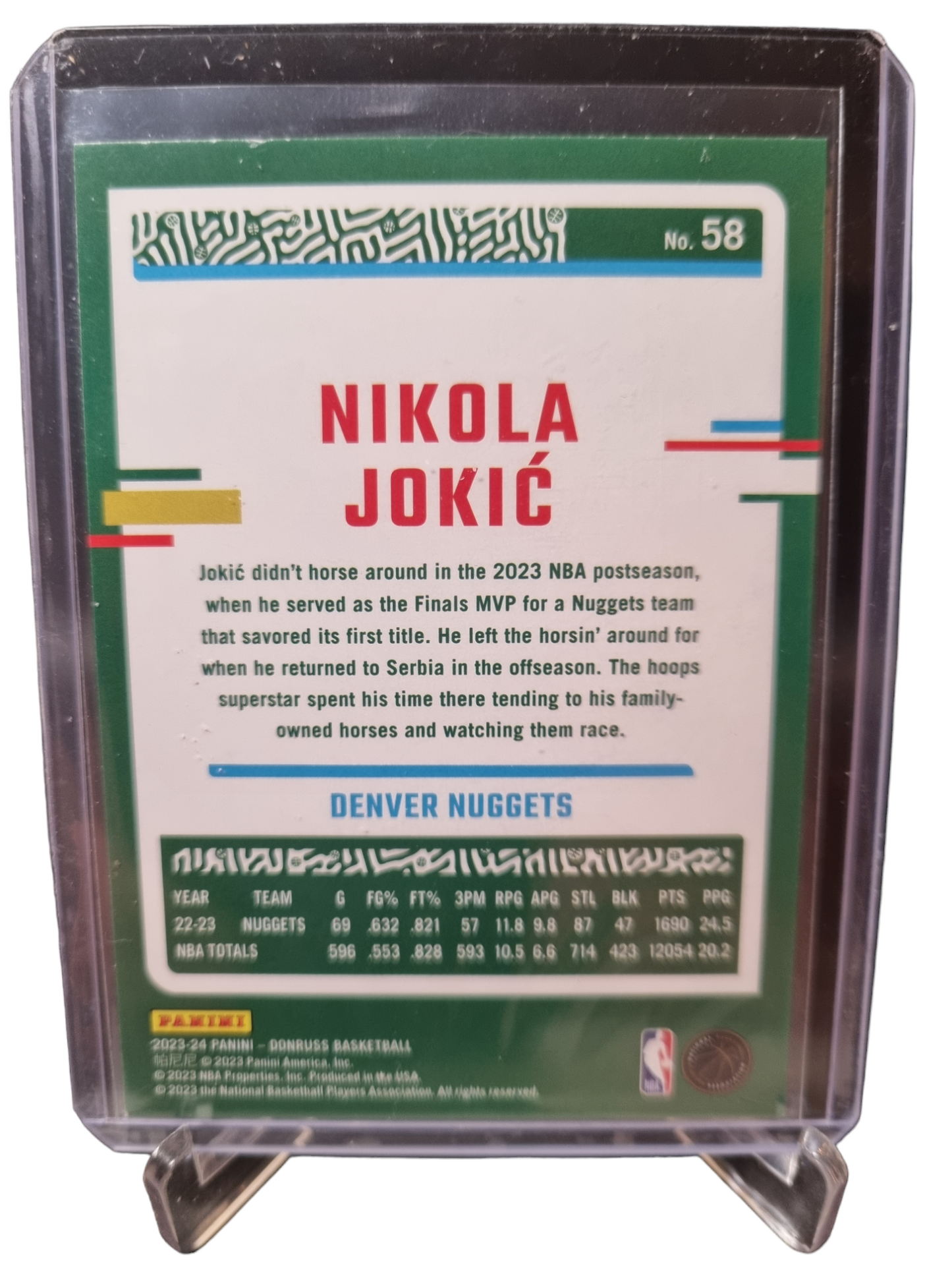 2023-24 Panini Donruss #58 Nikola Jokic Press Proof