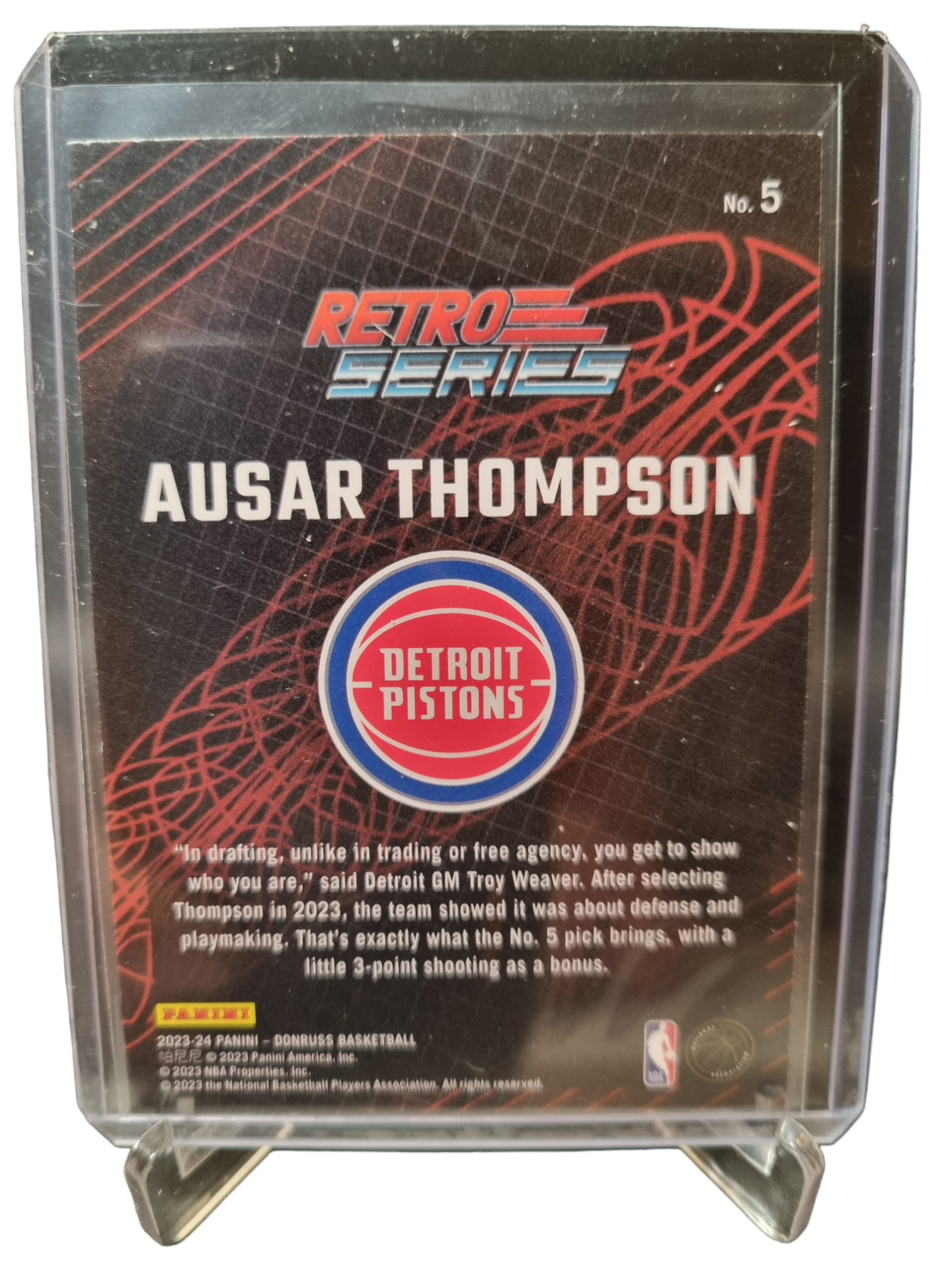 2023-24 Donruss #5 Ausar Thompson Rookie Card Retro Series