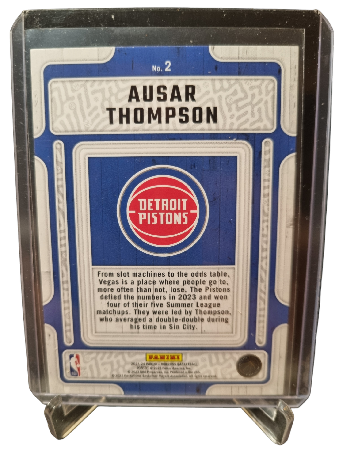 2023-24 Donruss #2 Ausar Thompson Rookie Card Hardwood Masters Gold Press Proof