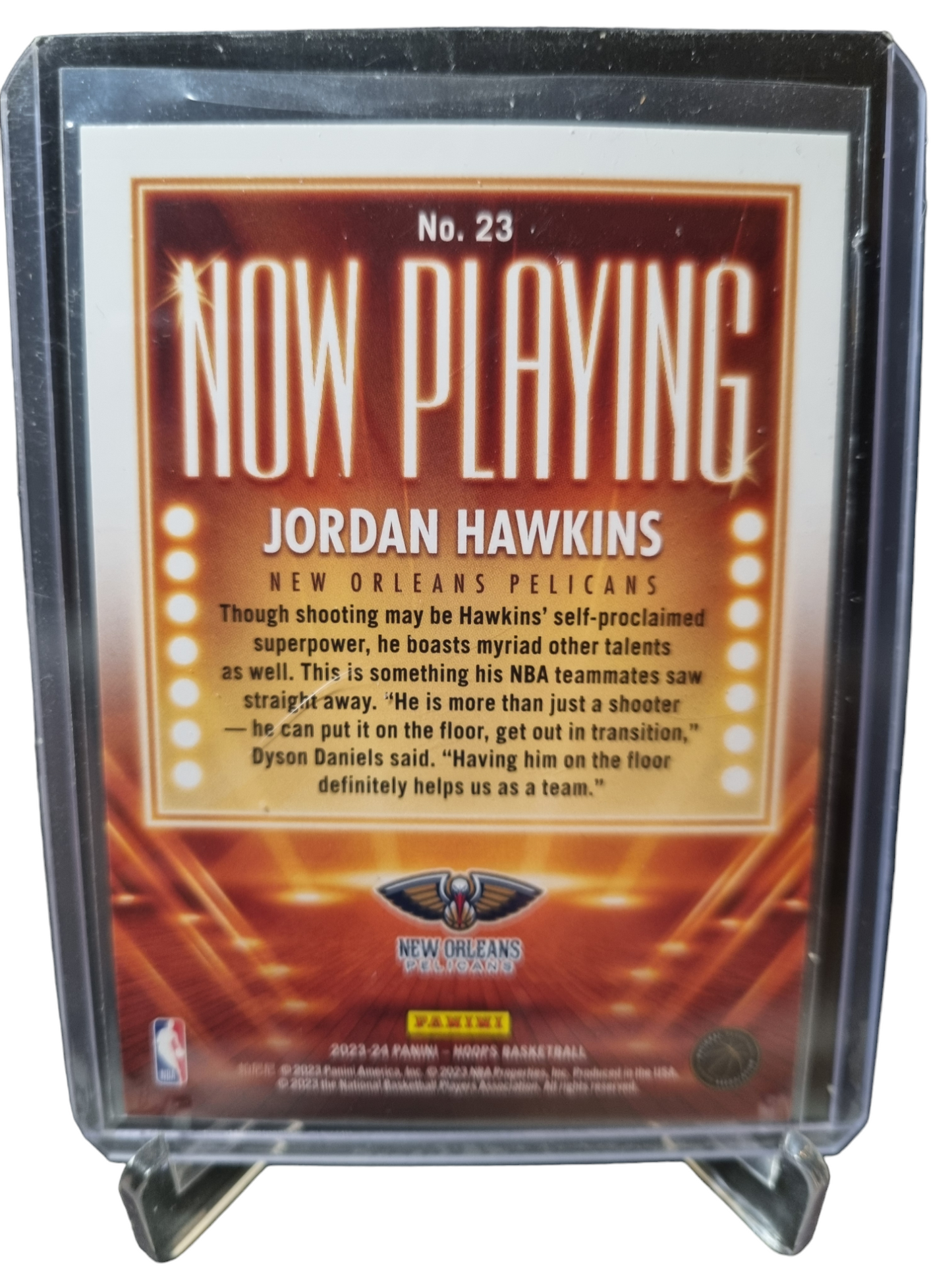 2023-24 Panini Hoops #23 Jordan Hawkins Rookie Card Now Playing