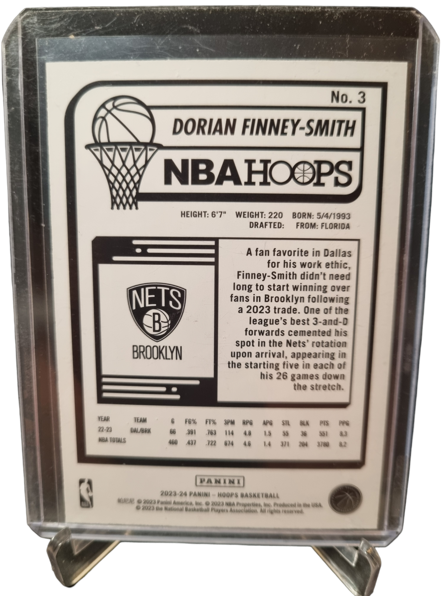 2023-24 Panini Hoops #3 Dorian Finney-Smith Silver Holo 014/199