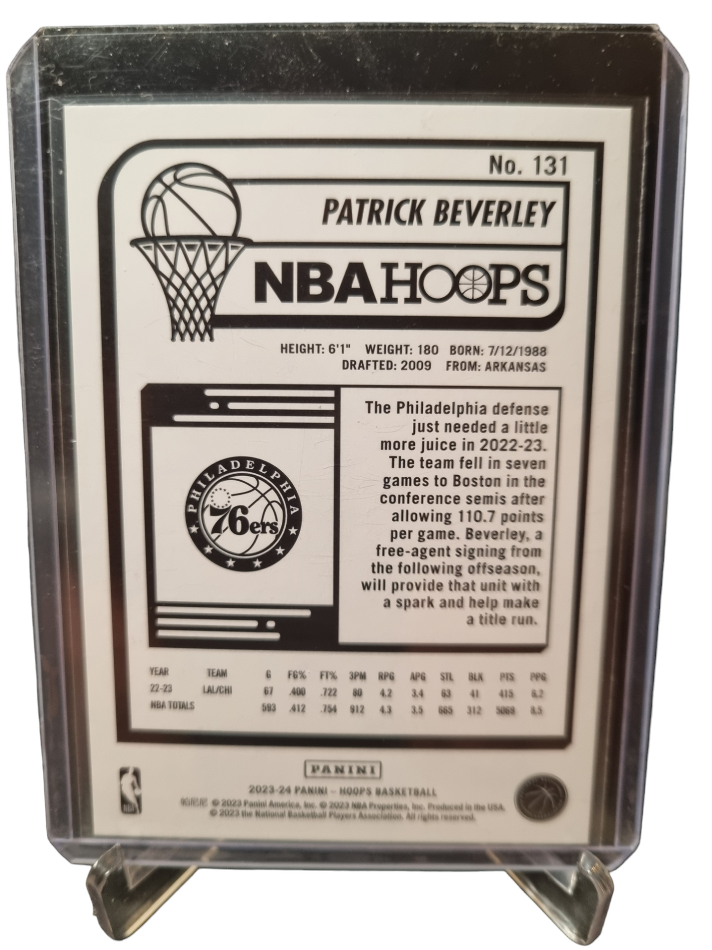 2023-24 Panini Hoops #131 Patrick Beverley Green Holo 59/99