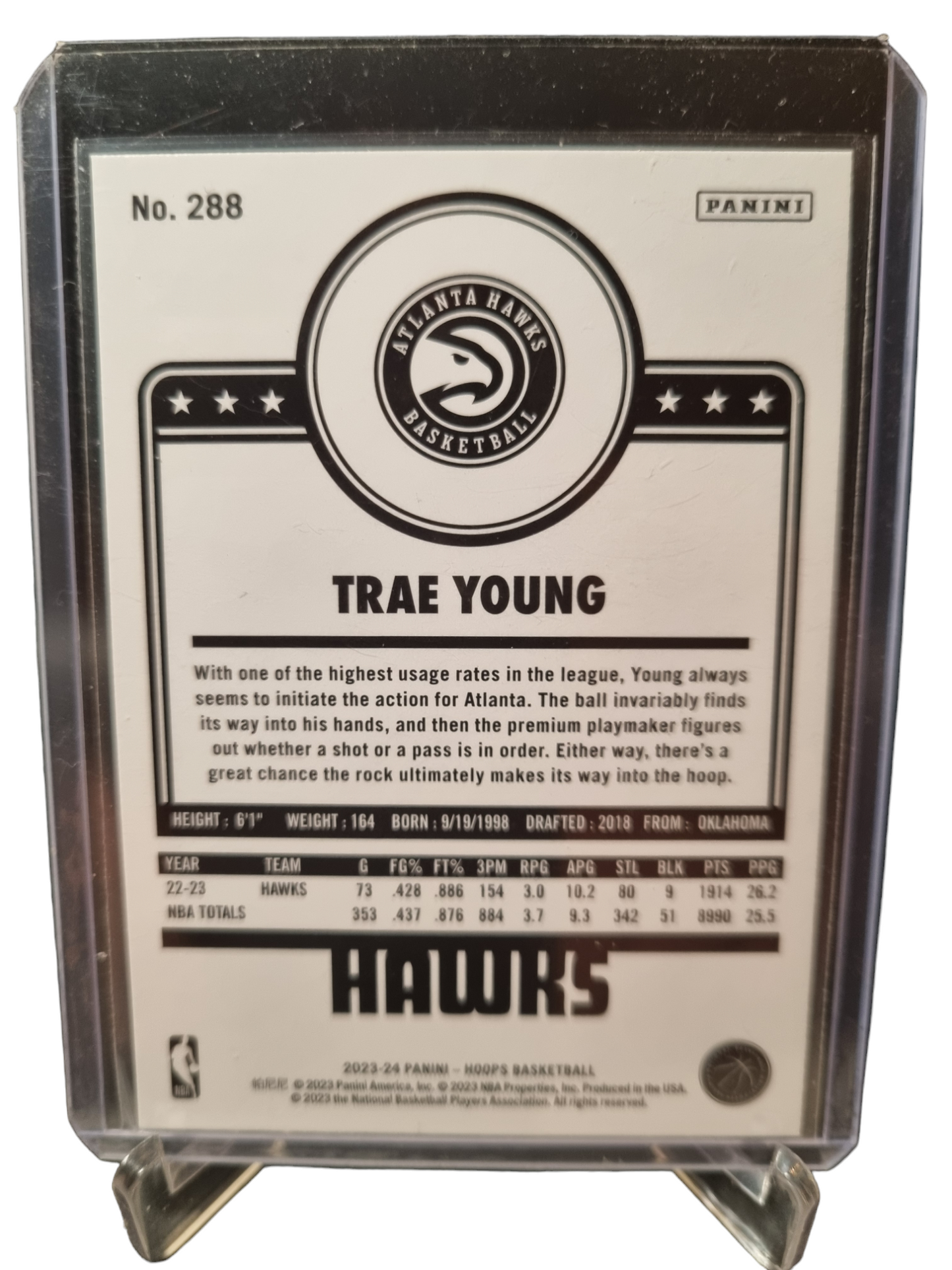 2023-24 Panini Hoops #288 Trae Young