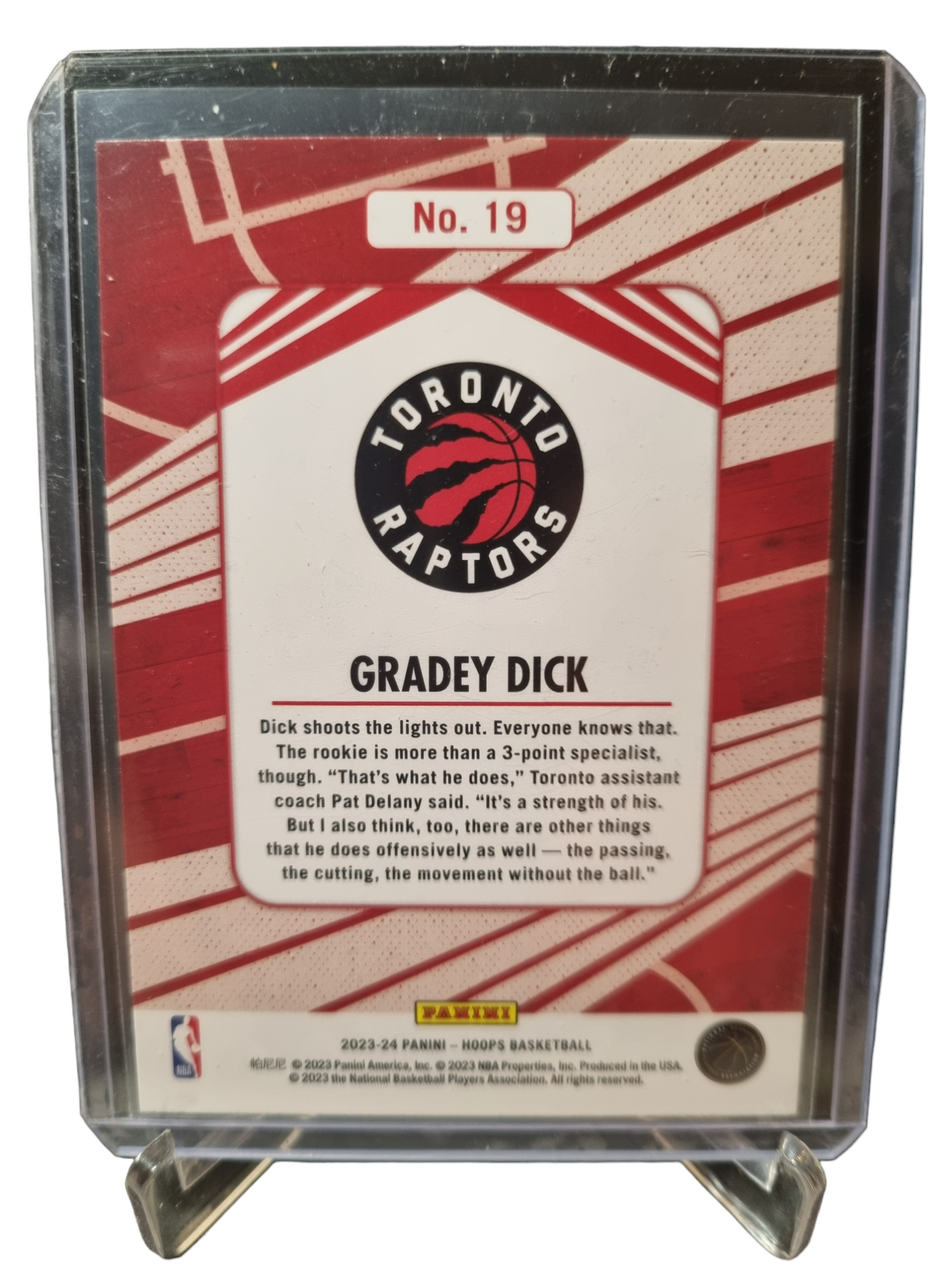 2023-24 Panini Hoops #19 Gradey Dick Rookie Card We Got Next