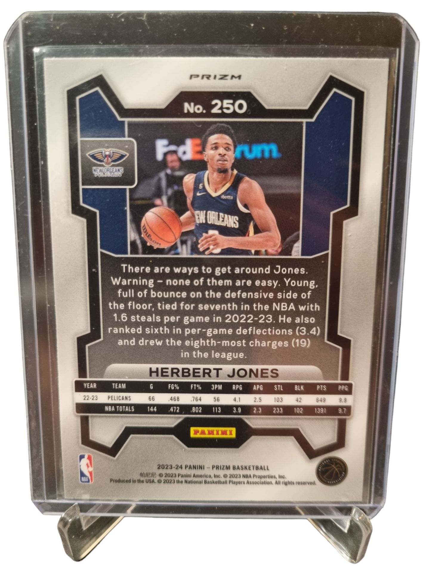 2023-24 Panini Prizm #250 Herbet Jones Silver Hyper Prizm