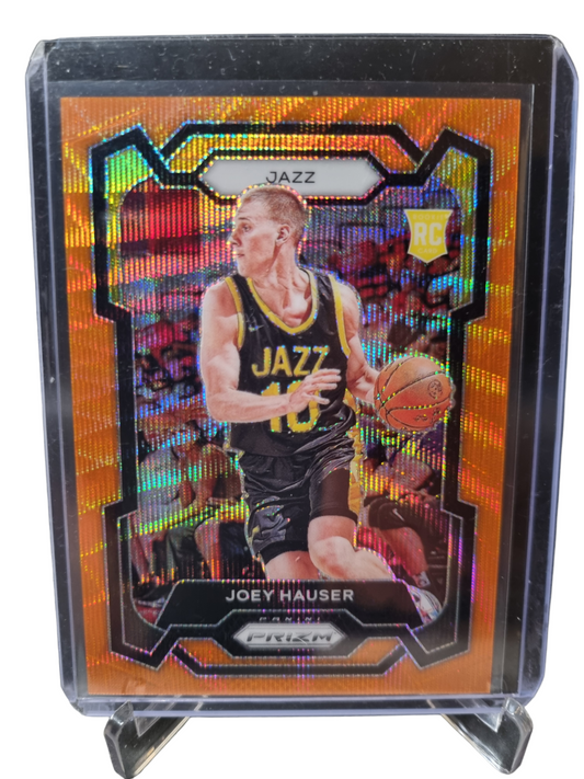 2023-24 Panini Prizm #293 Joey Hauser Rookie Card Orange Wave Prizm 45/60