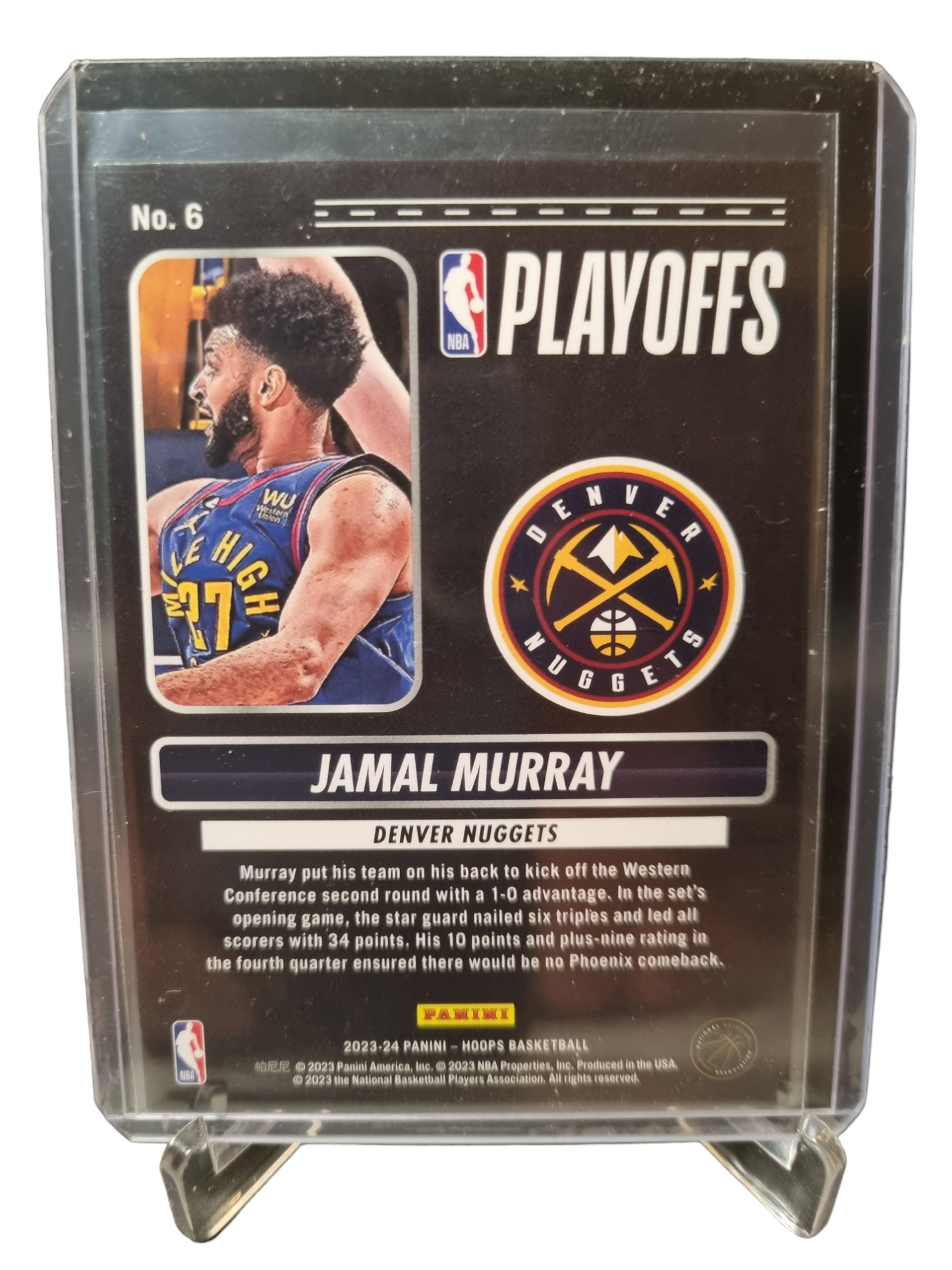 2023-24 Panini Hoops #6 Jamal Murray Road To The Finals Holo 069/999