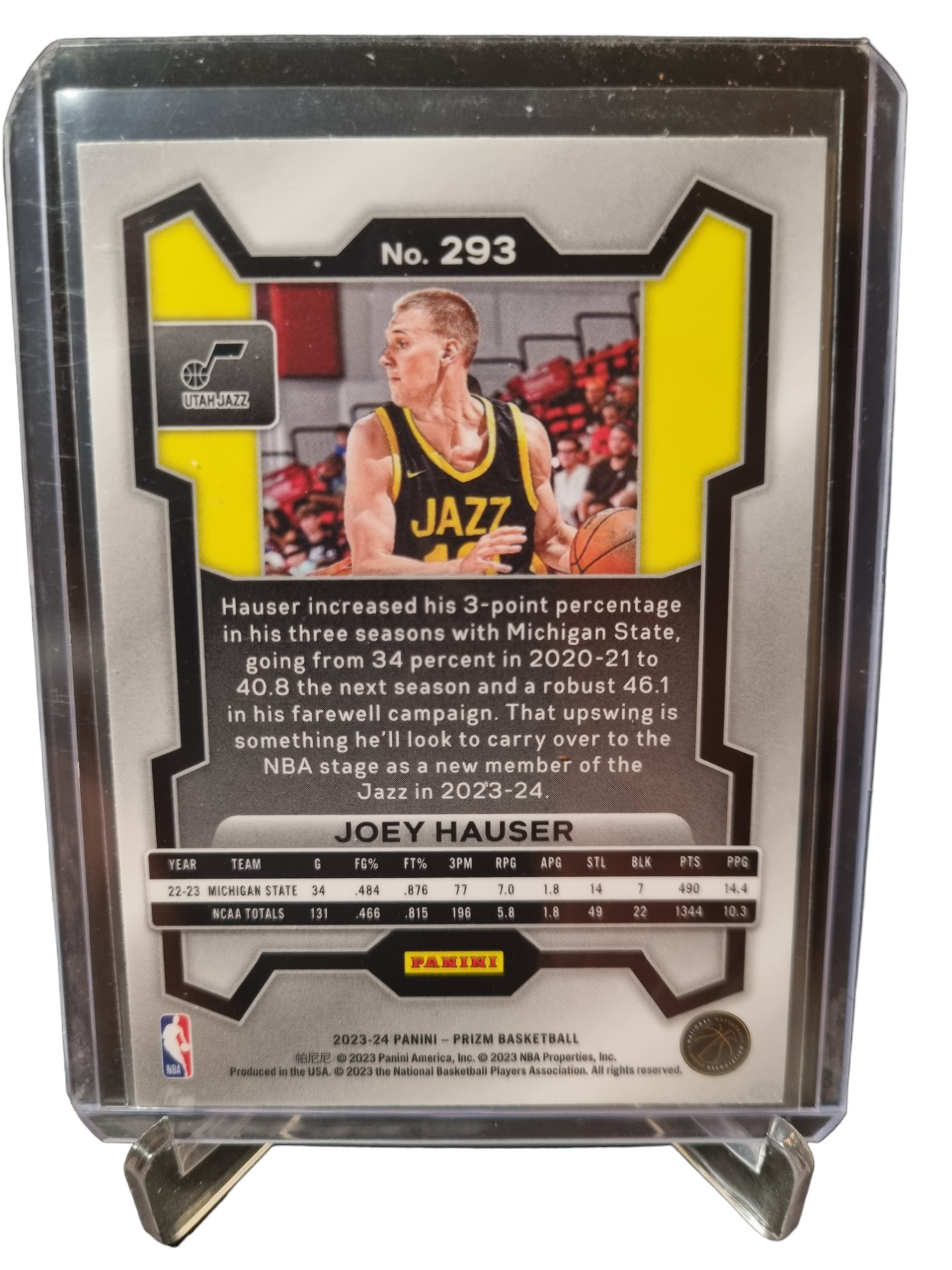 2023-24 Panini Prizm #293 Joey Hauser Rookie Card