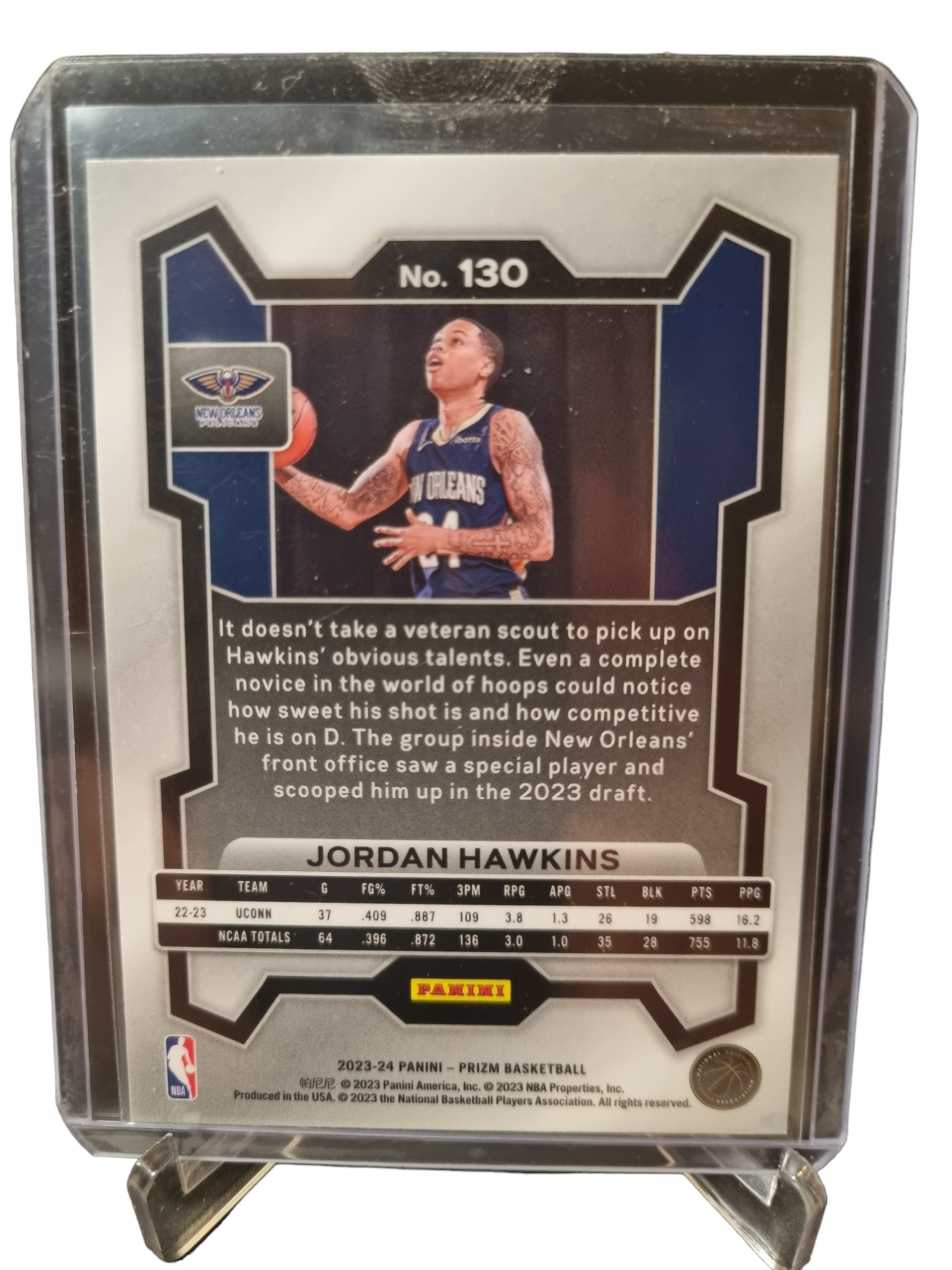 2023-24 Panini Prizm #130 Jordan Hawkins Rookie Card