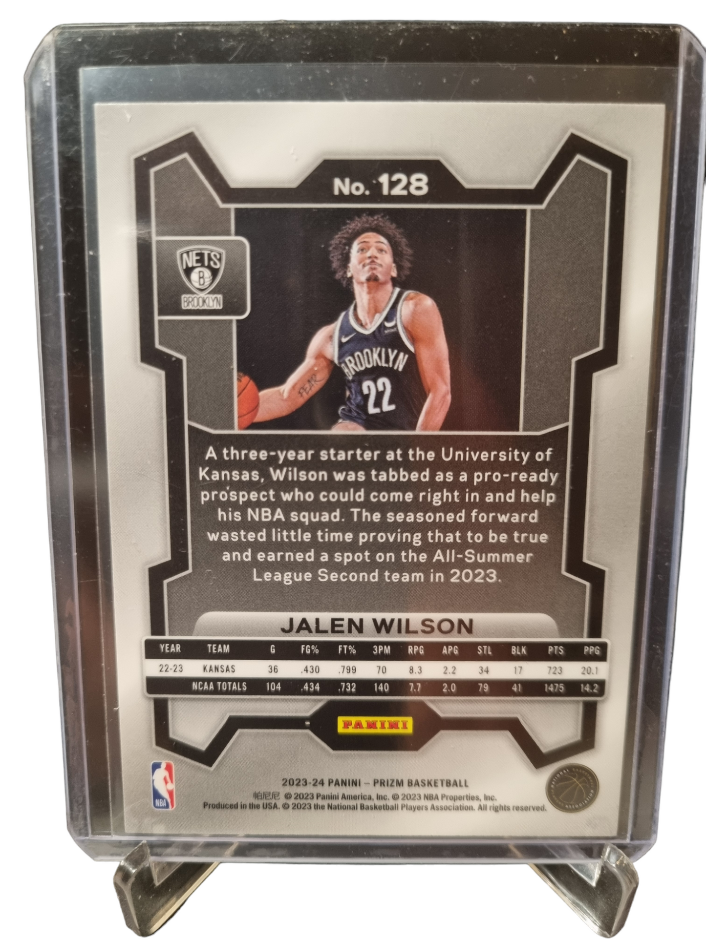 2023-24 Panini Prizm #128 Jalen Wilson Rookie Card