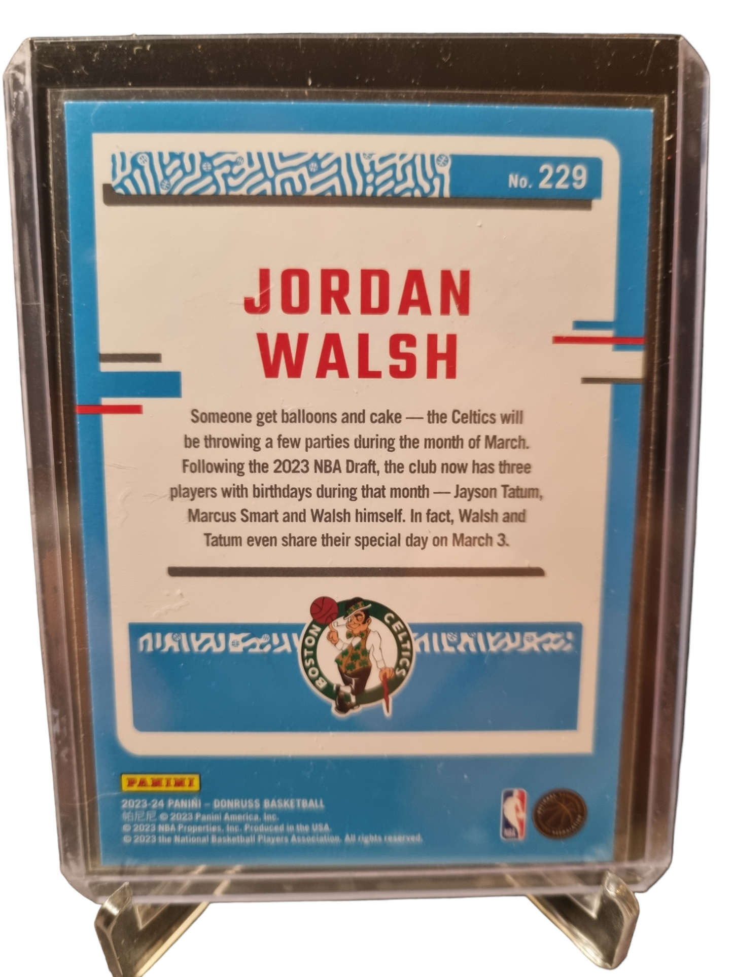 2023-24 Panini Donruss #233 Jordan Walsh Rated Rookie