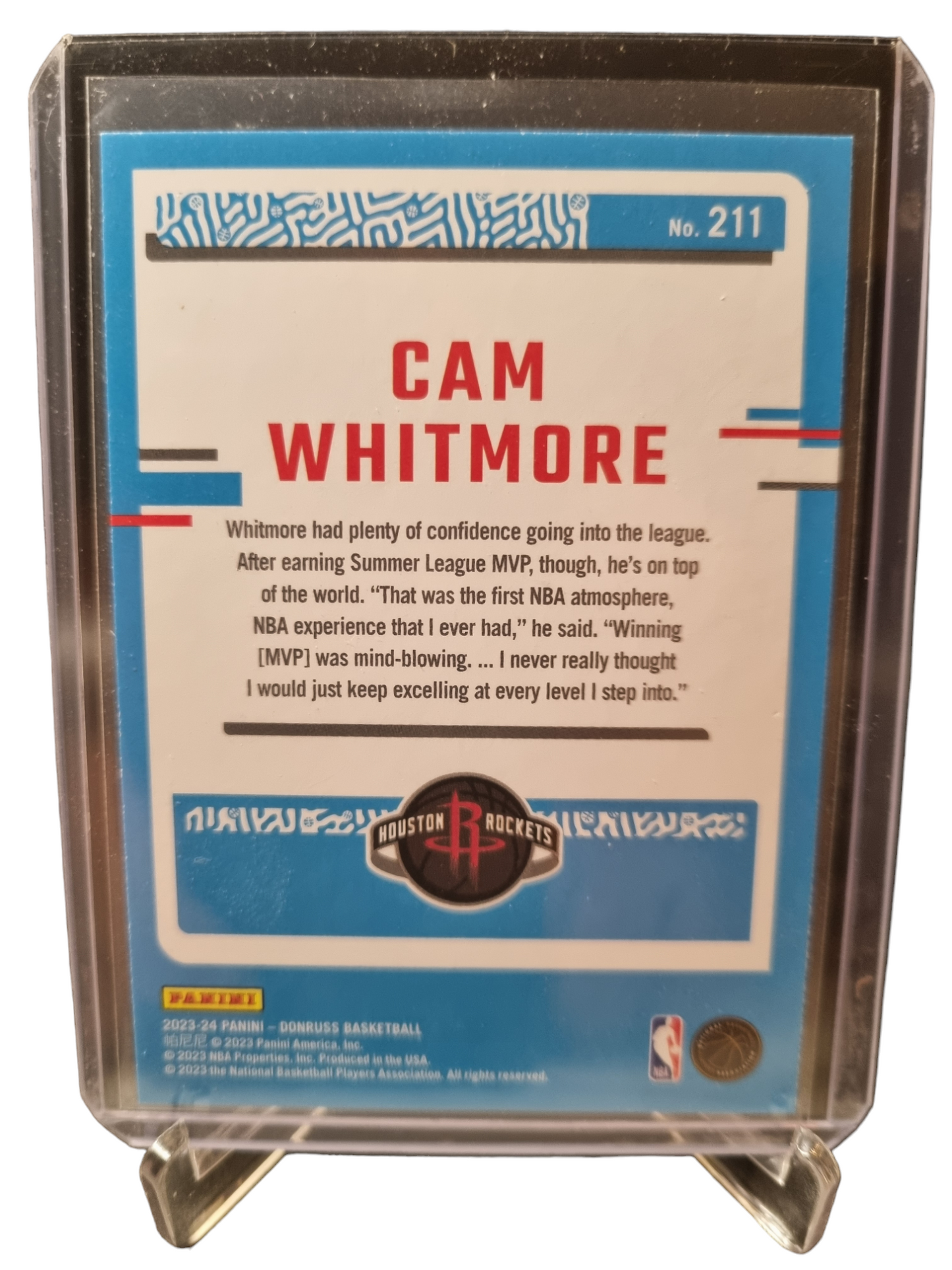 2023-24 Panini Donruss #7 Cam Whitmore Rookie Card Rated Rookie