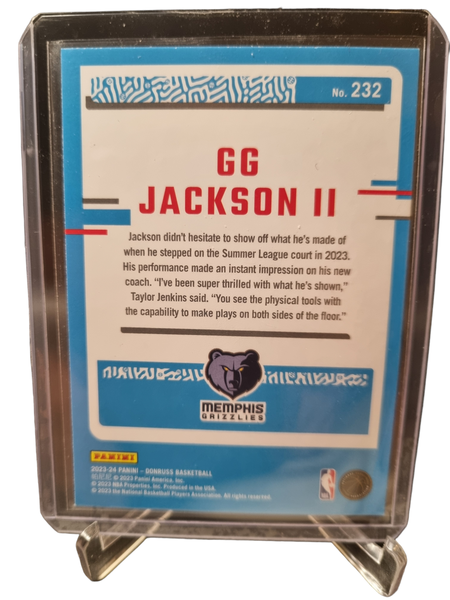 2023-24 Panini Donruss #232 GG Jackson II Rookie Card Rated Rookie