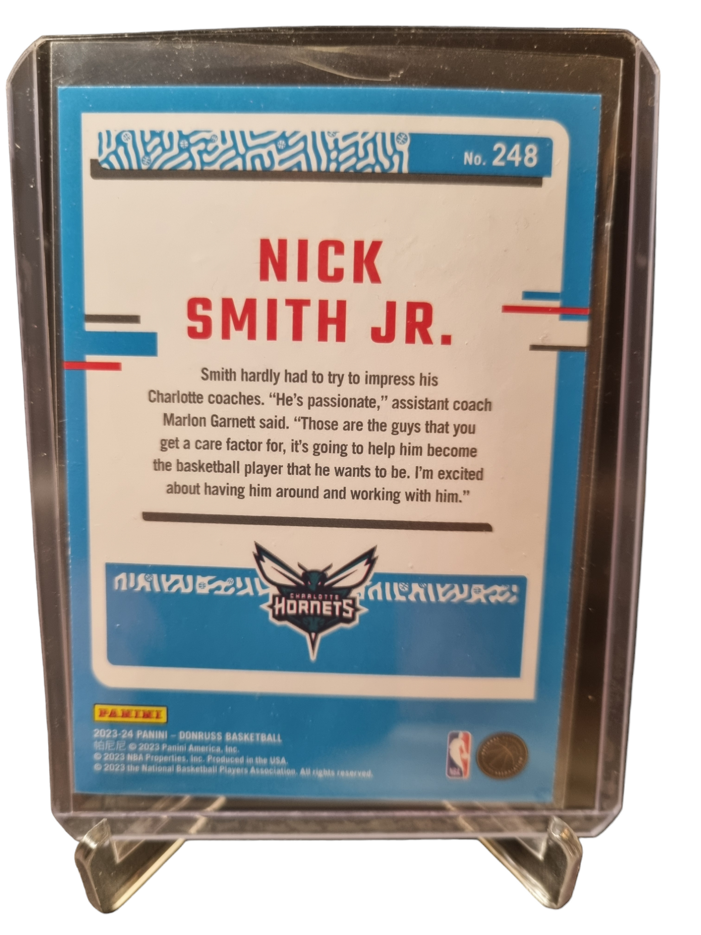 2023-24 Panini Donruss #248 Nick Smith JR Rookie Card Rated Rookie