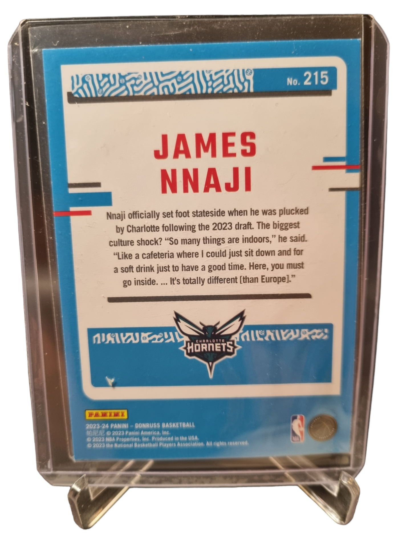 2023-24 Panini Donruss #215 James Nnaji Rookie Card Rated Rookie