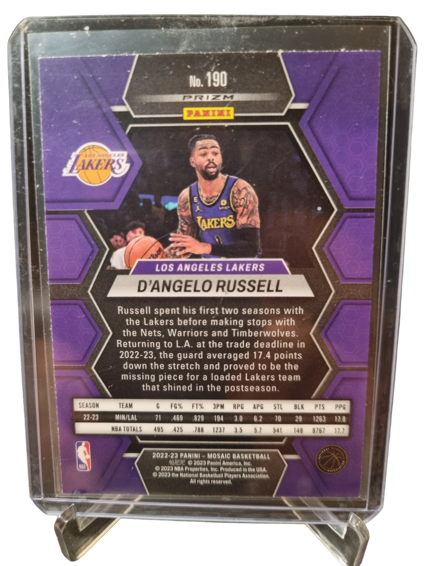 2022-23 Panini Mosaic #190 D'Angelo Russell Mosaic Prizm