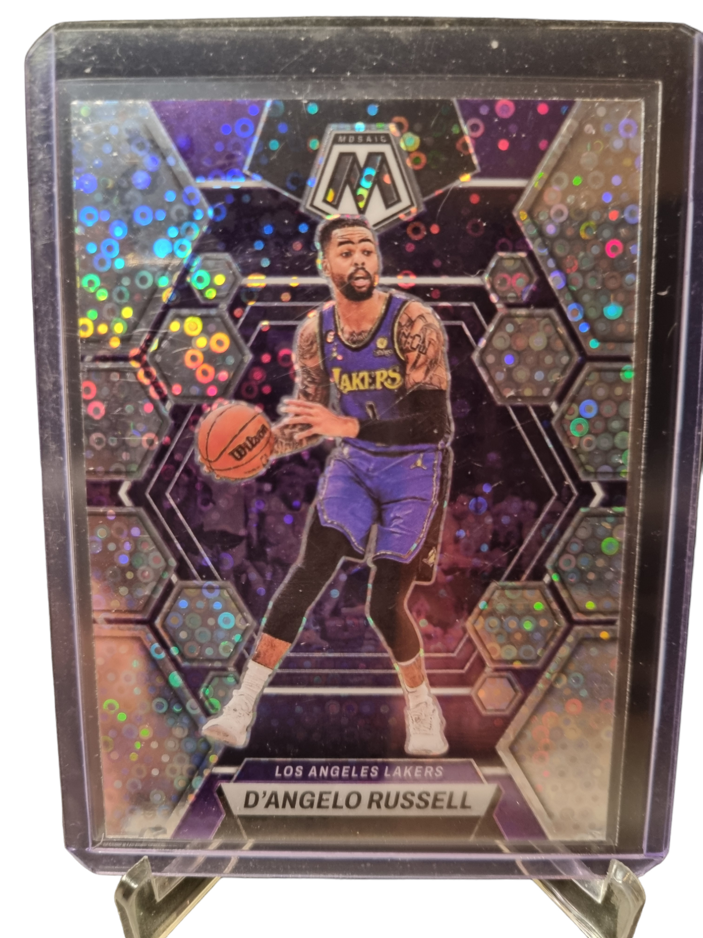 2022-23 Panini Mosaic #190 D'Angelo Russell Fastbreak Disco Prizm