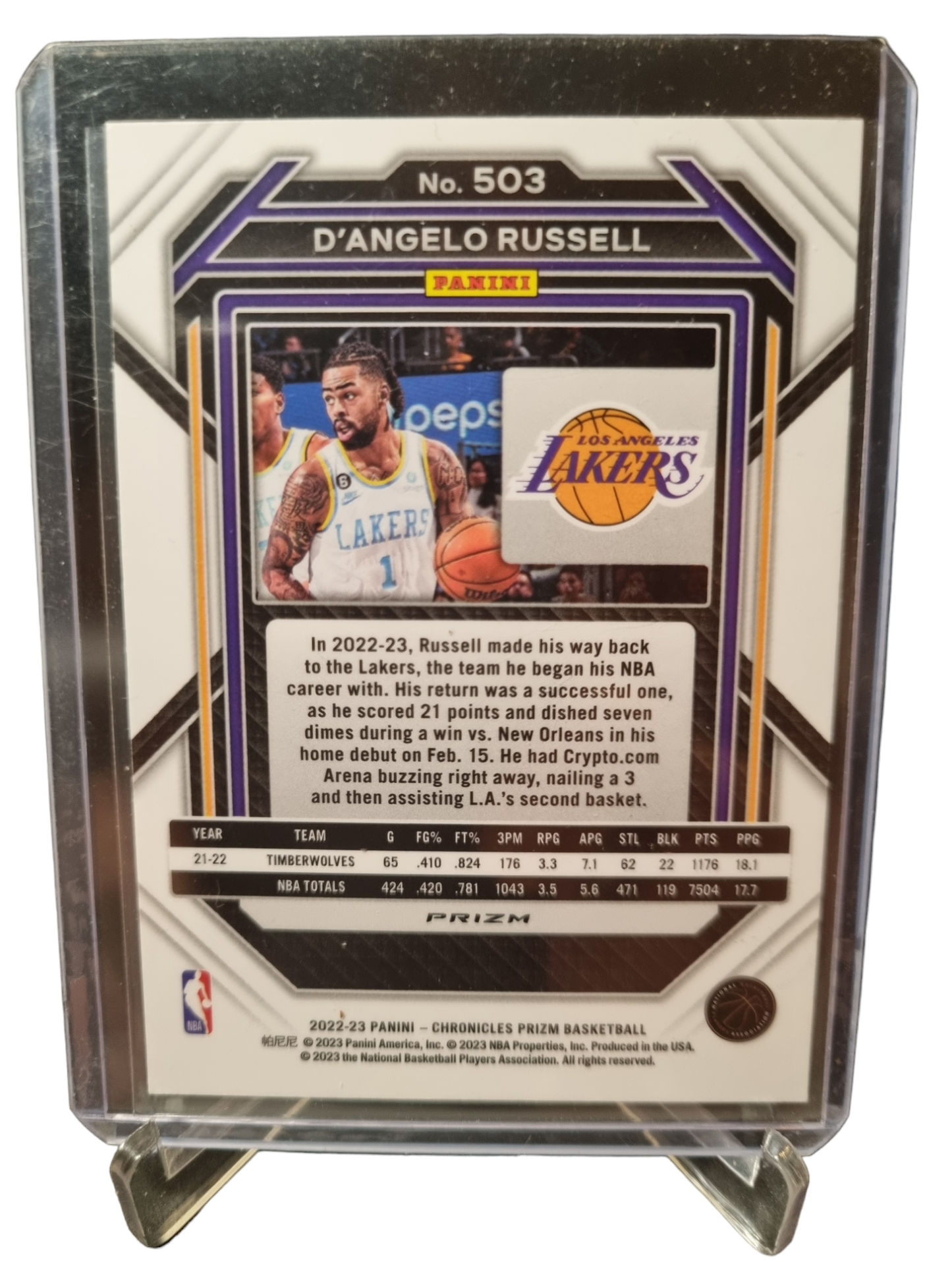 2022-23 Panini Prizm #503 D'Angelo Russell Silver Prizm