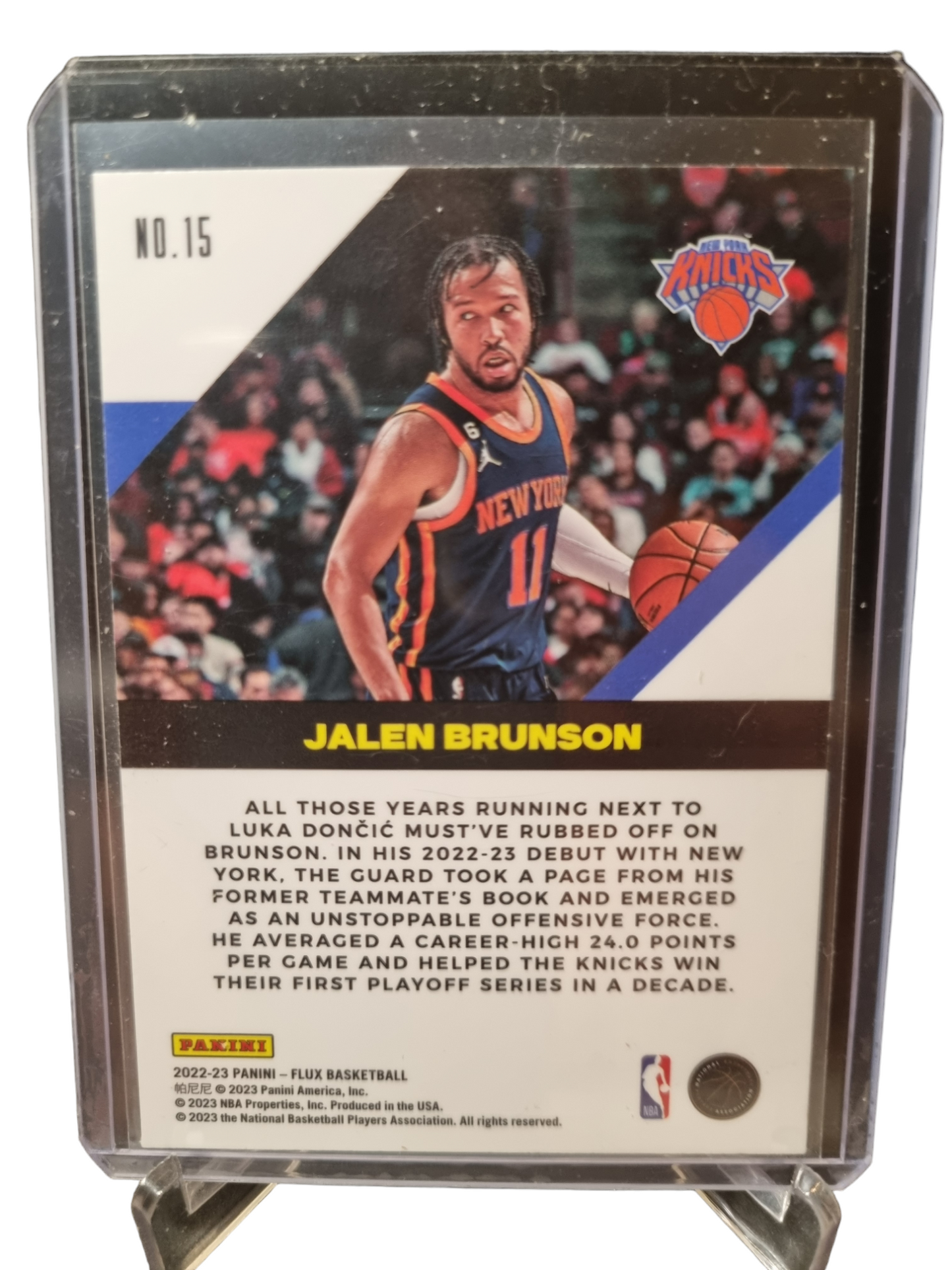 2022-23 Panini Flux #15 Jalen Brunson Flow Motion