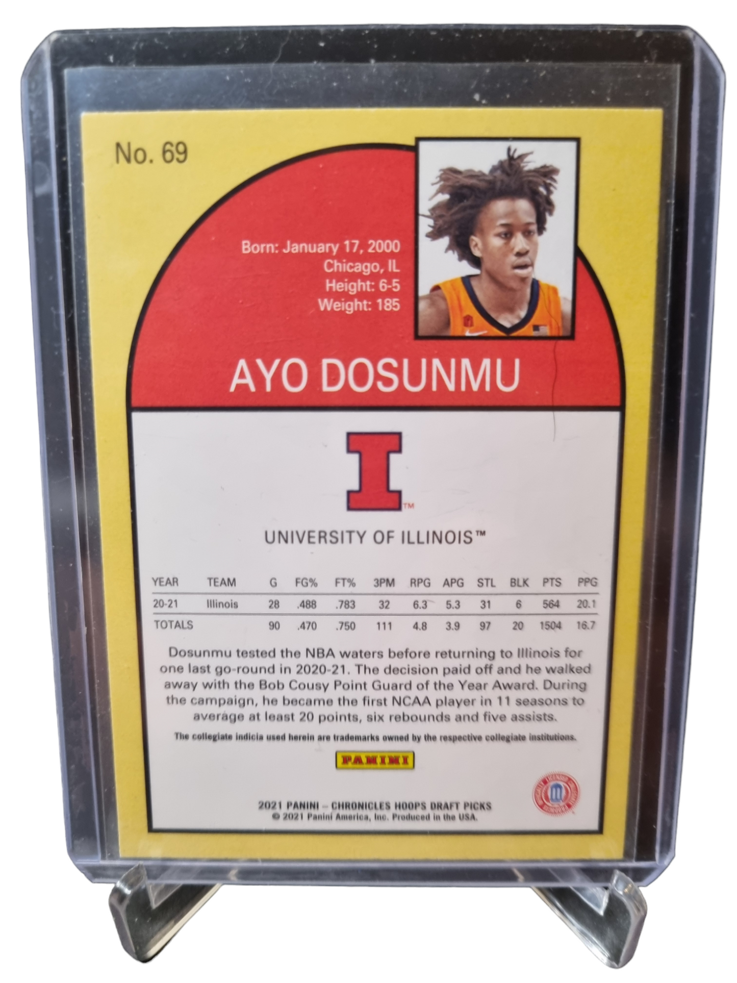 2021-22 Panini Chronicles Playoff Draft Picks #365 Ayo Dosunmu Rookie Card