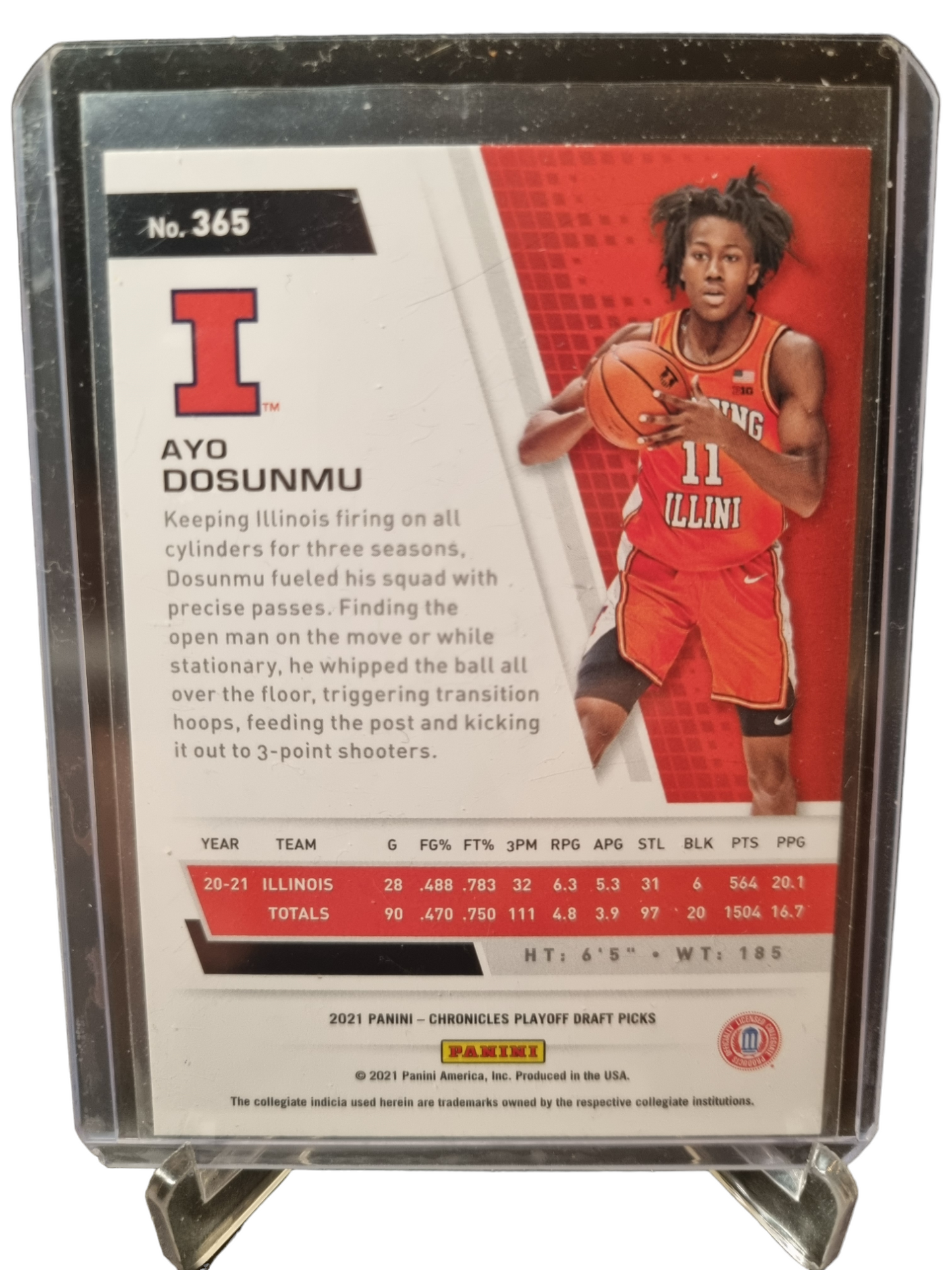 2021-22 Panini Chronicles Hoops Draft Picks #69 Ayo Dosunmu Rookie Card