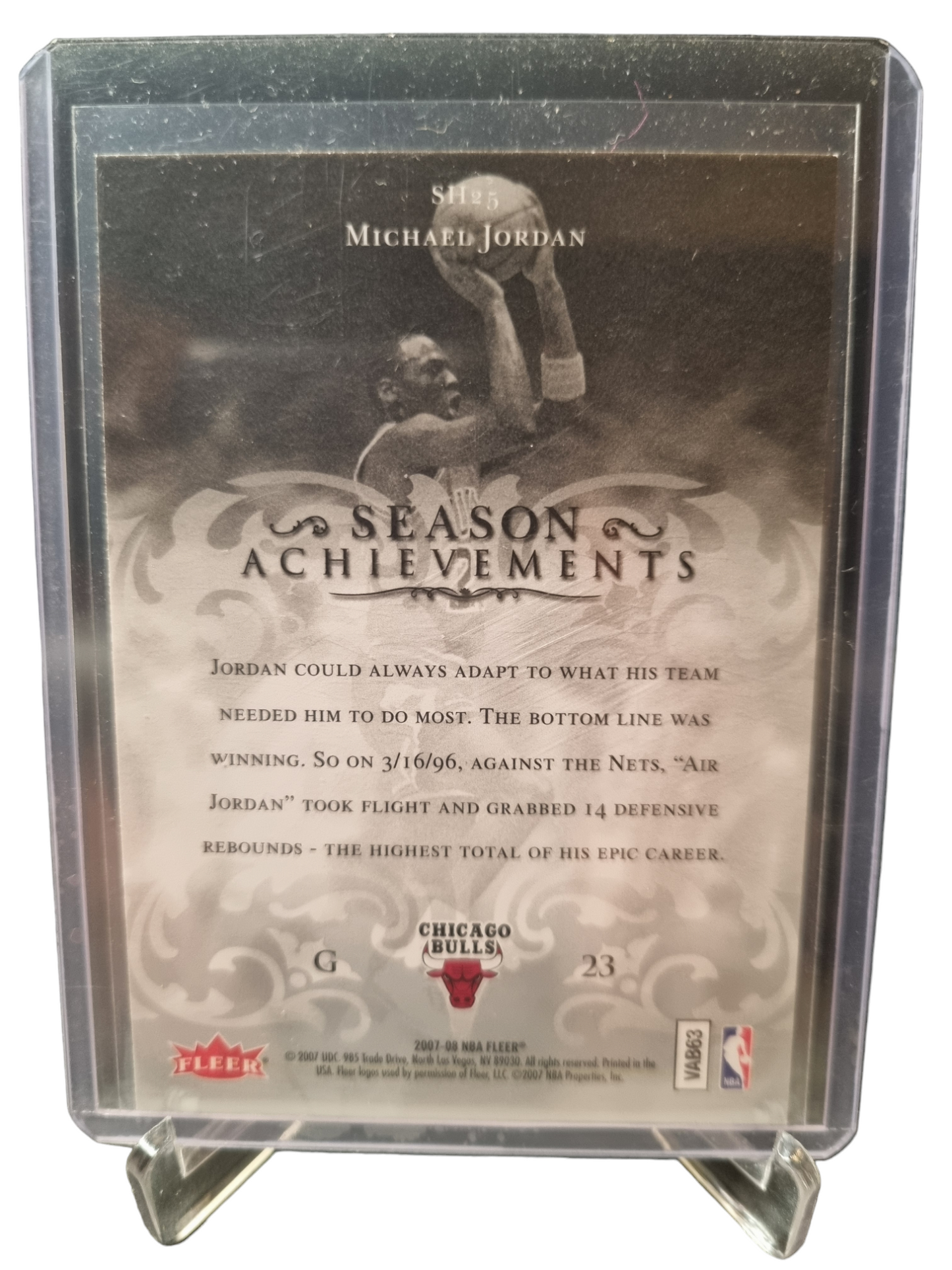 2007-08 Fleer #SH25 Michael Jordan Season Achievements