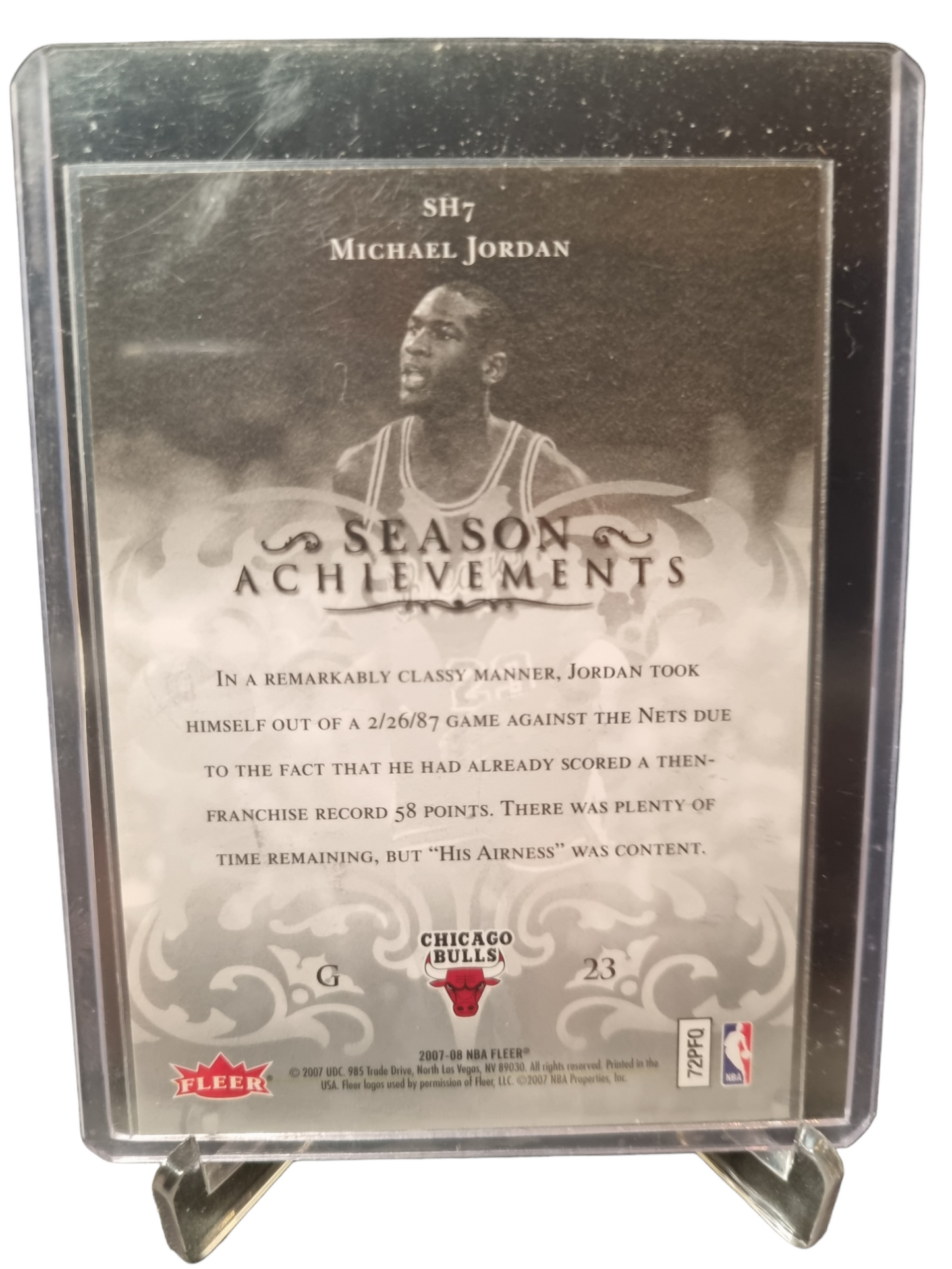 2007-08 Fleer #SH7 Michael Jordan Season Achievements