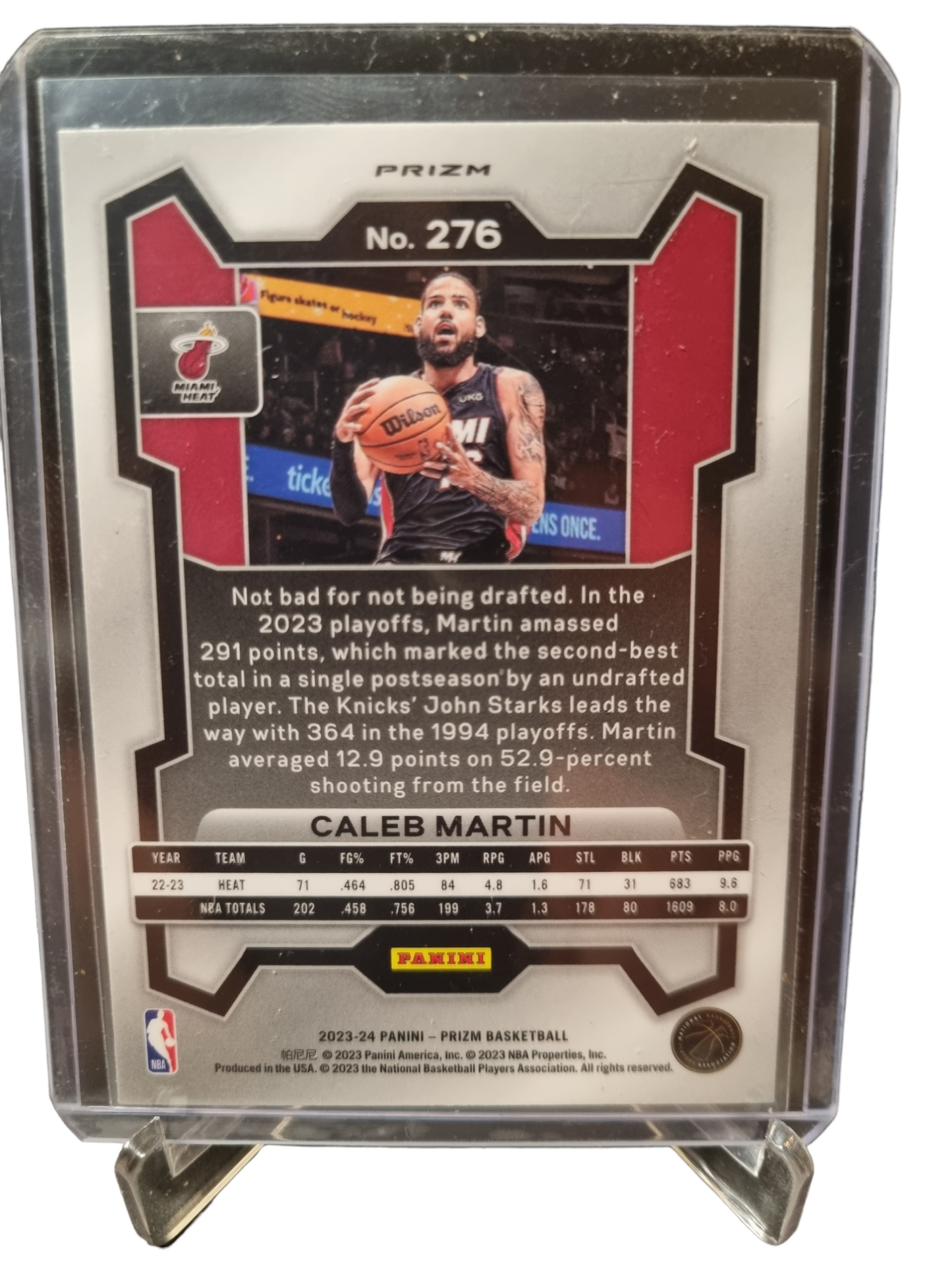 2023-24 Panini Prizm #276 Caleb Martin Green Prizm