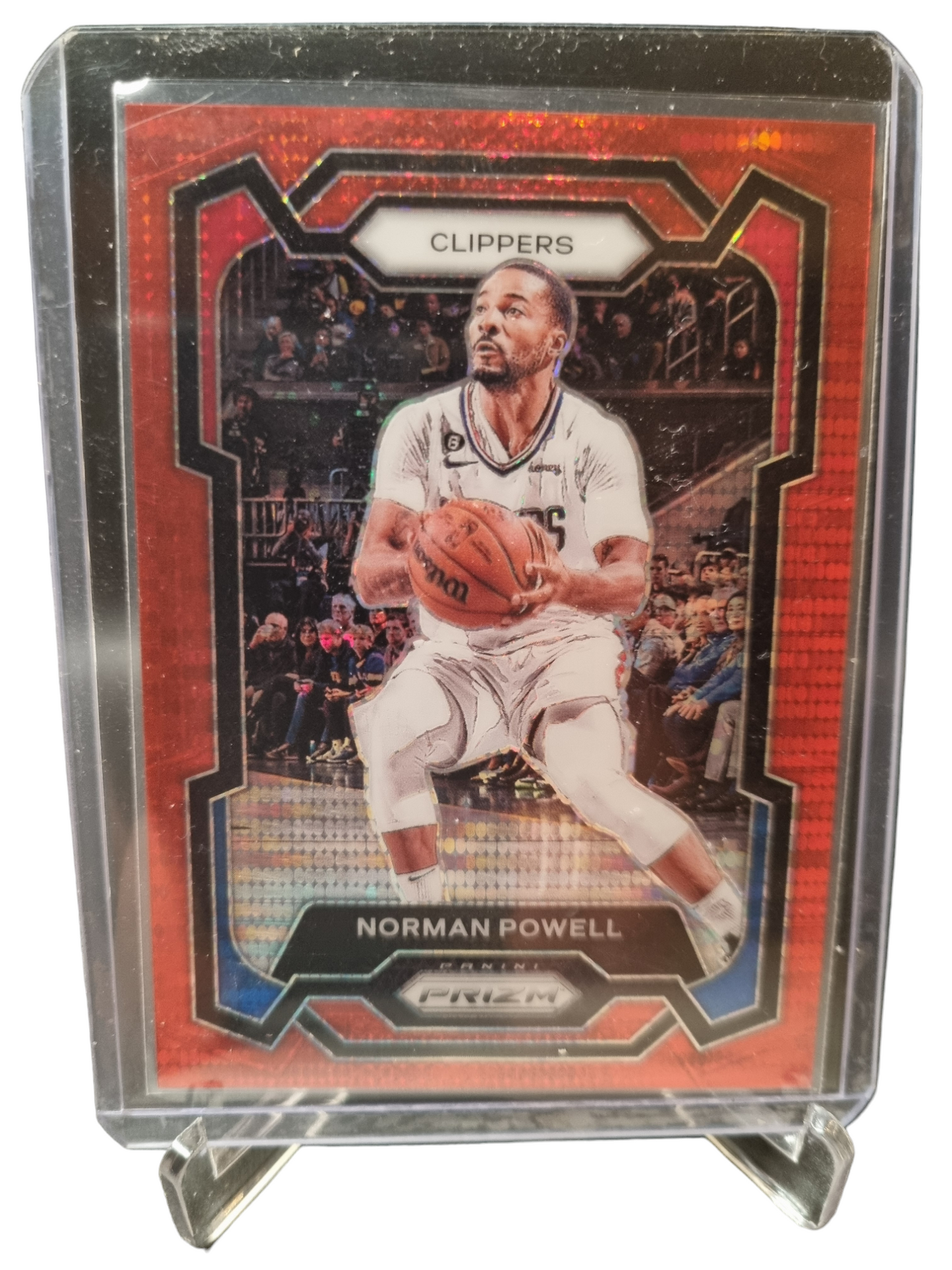 2023-24 Panini Prizm #274 Norman Powell Red Seismic Pulsar Prizm 160/299