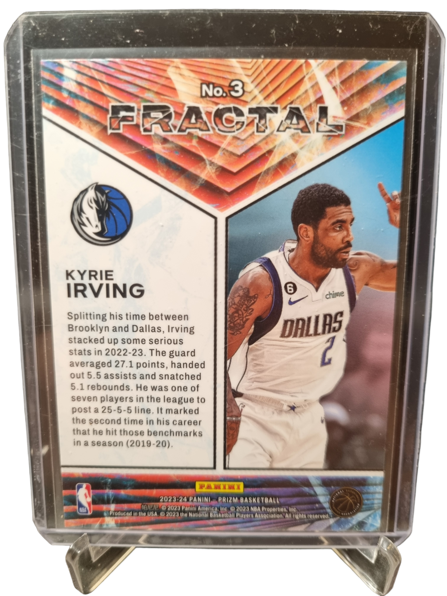 2023-24 Panini Prizm #3 Kyrie Irving Fractal