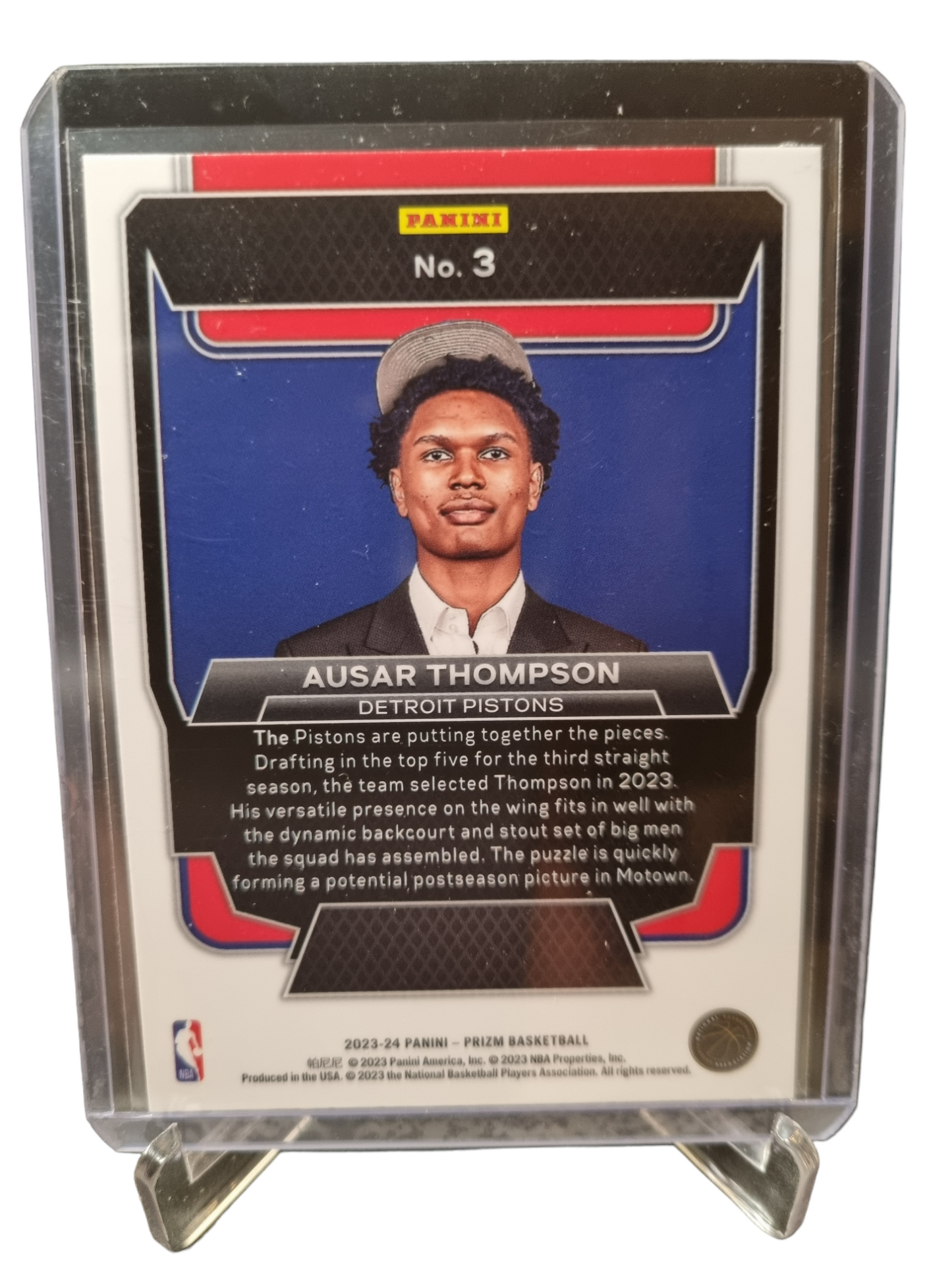 2023-24 Panini Prizm #3 Ausar Thompson Rookie Card Luck of the Lottery