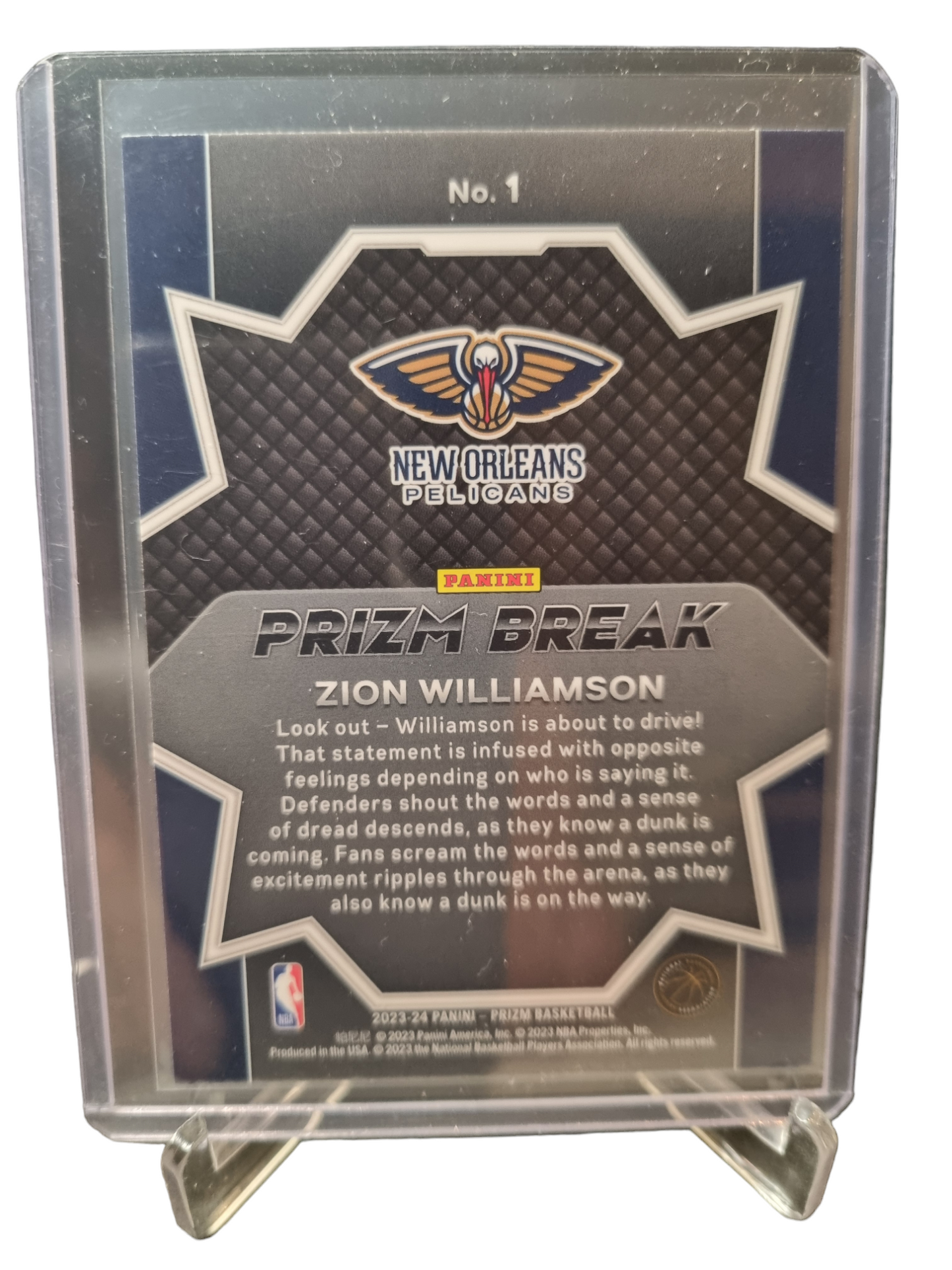 2023-24 Panini Prizm #1 Zion Williamson Prizm Break