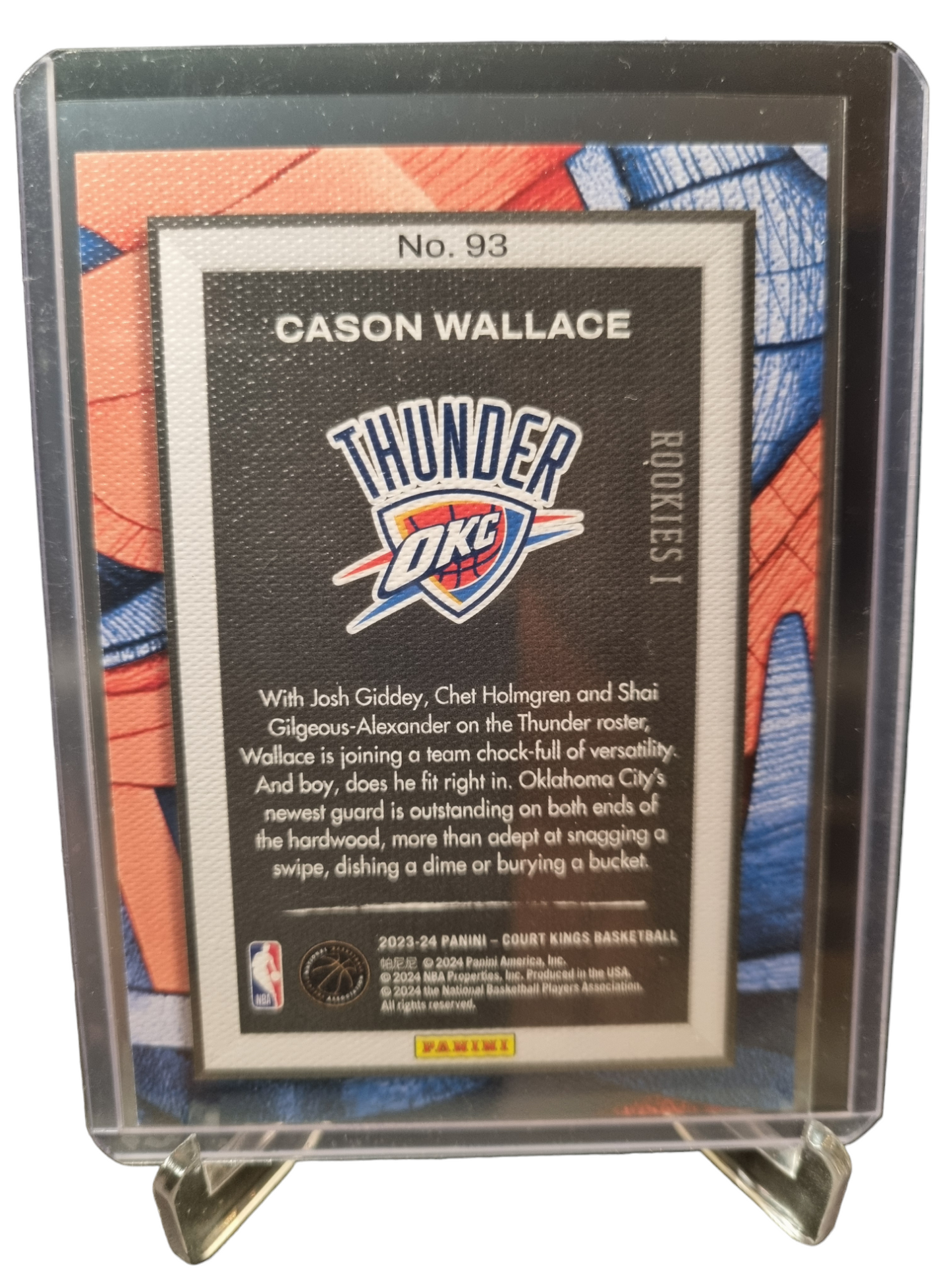 2023-24 Panini Court Kings #93 Cason Wallace Rookie Card Rookies 1