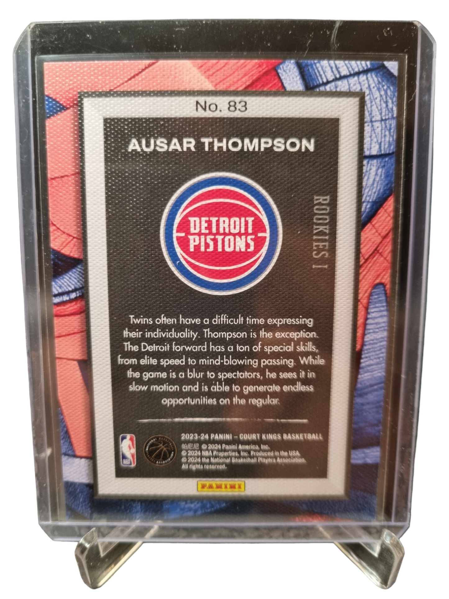 2023-24 Panini Court Kings #83 Ausar Thompson Rookie Card Rookies 1