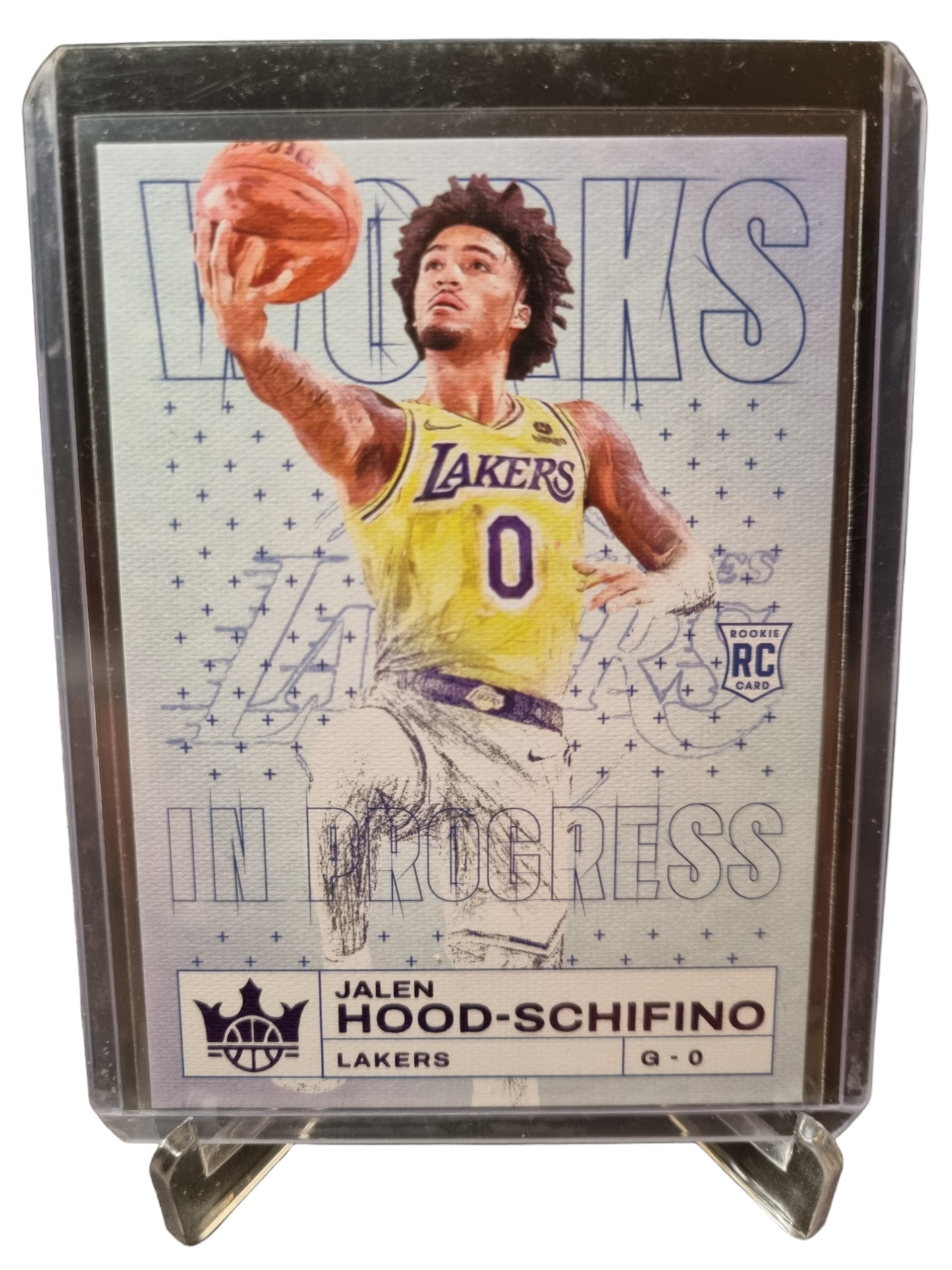 2023-24 Panini Court Kings #5 Jalen Hood-Schifino Rookie Card Works in Progress 01/49