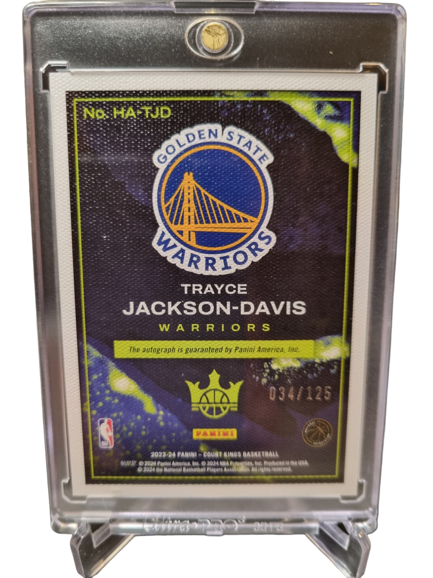 2023-24 Panini Court Kings #HA-TJD Trayce Jackson-Davis Rookie Card Autograph Heir Apparent 034/125