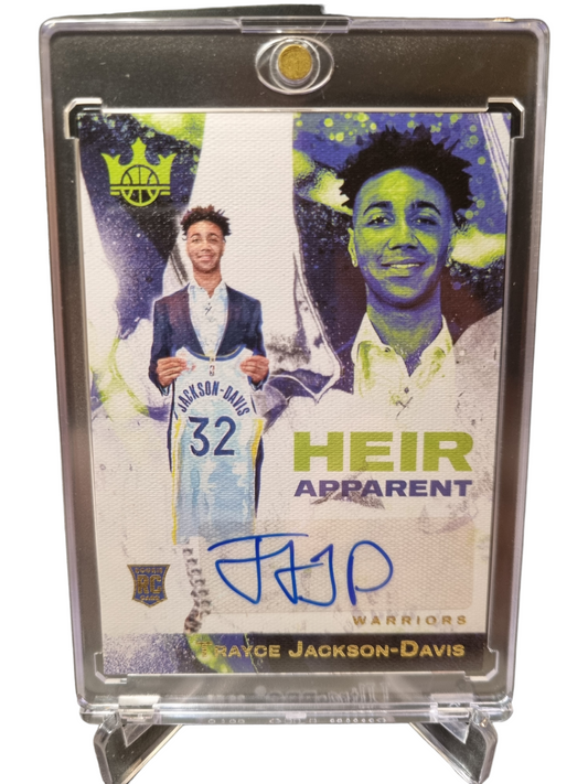 2023-24 Panini Court Kings #HA-TJD Trayce Jackson-Davis Rookie Card Autograph Heir Apparent 034/125