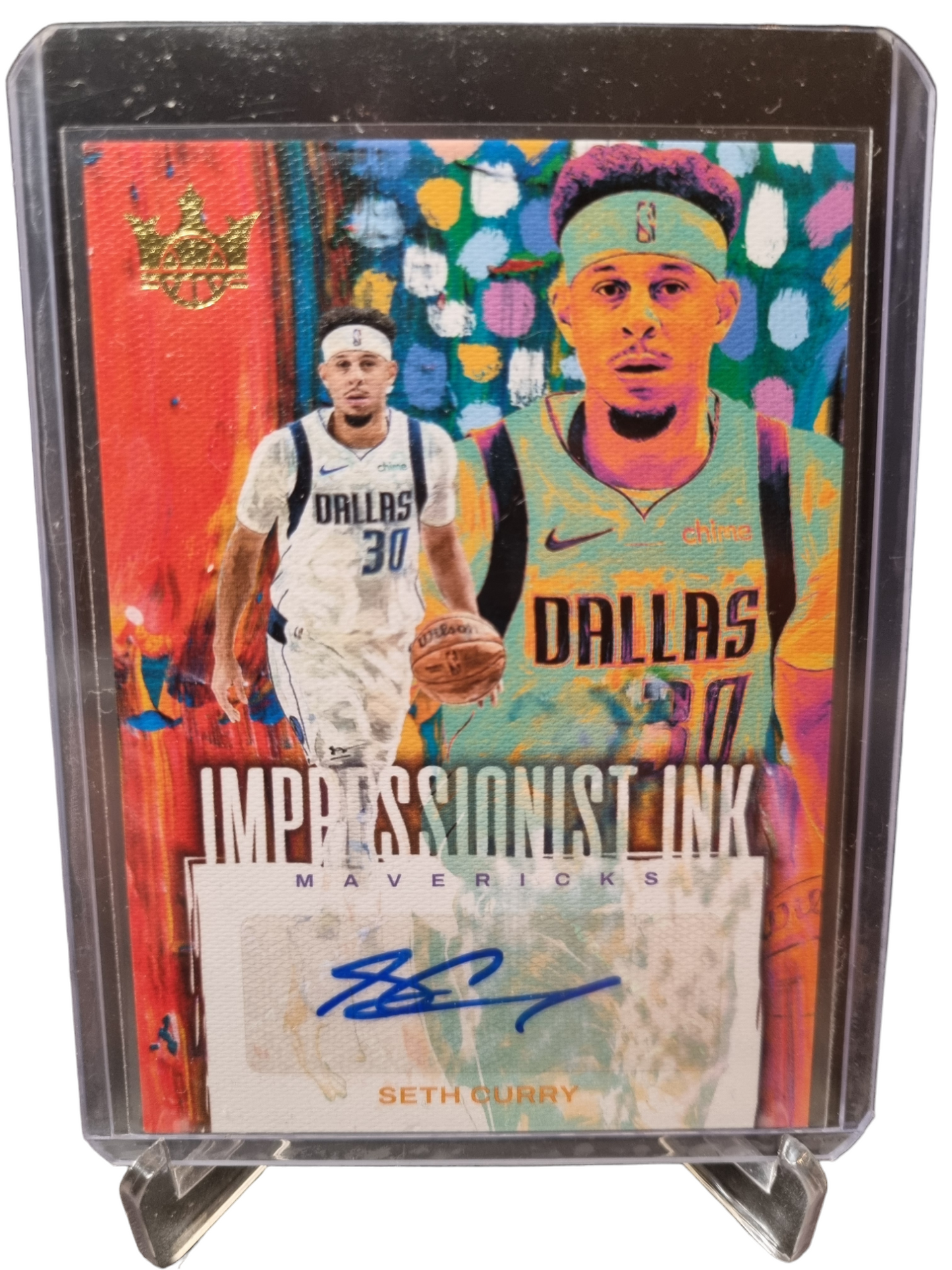 2023-24 Panini Court Kings #II-SET Seth Curry Impressionist Ink Autograph 18/75