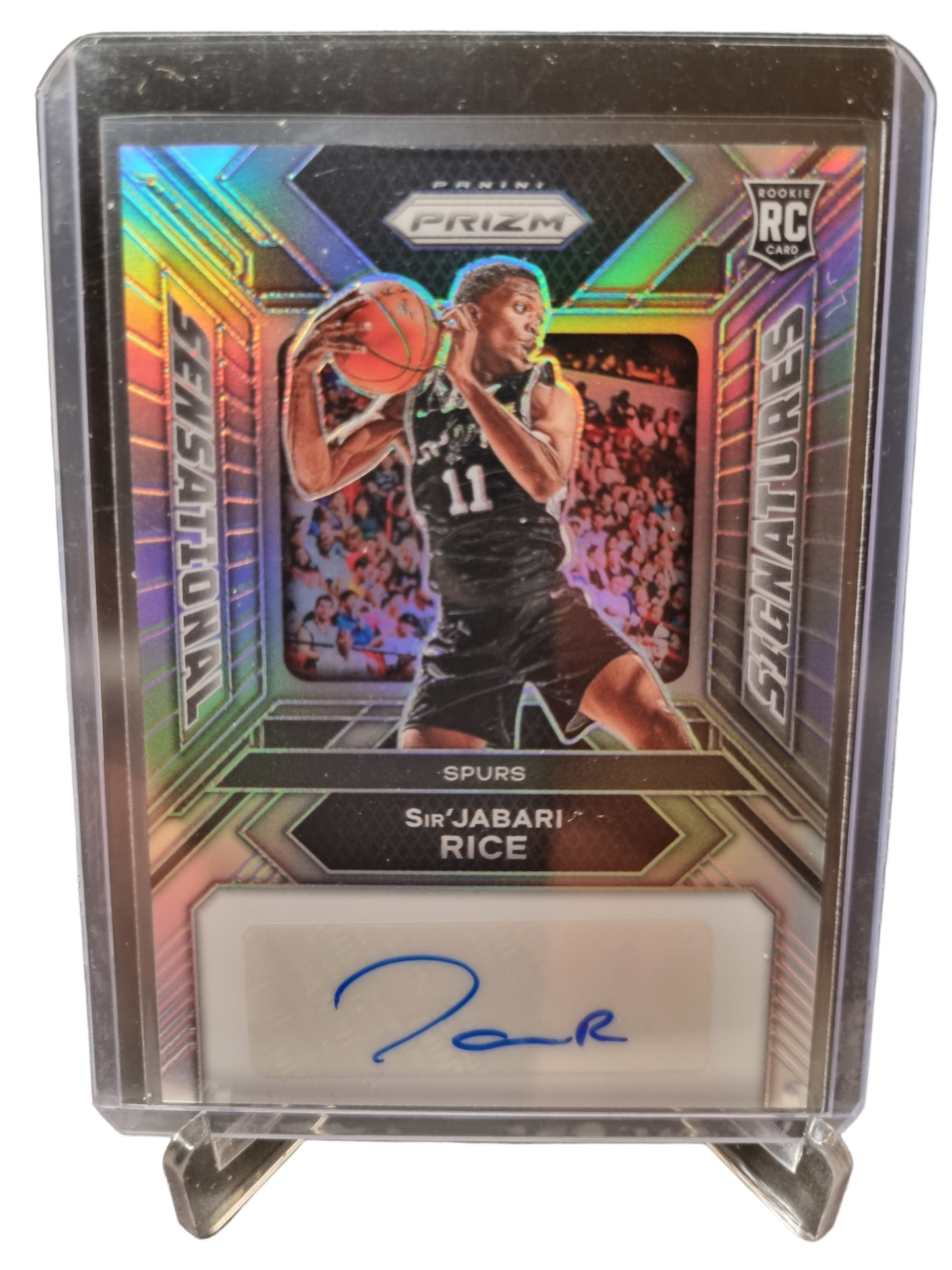 2023-24 Panini Prizm #SS-SR Sir'Jabari Rice Rookie Card Sensational Signatures Silver Prizm Autograph