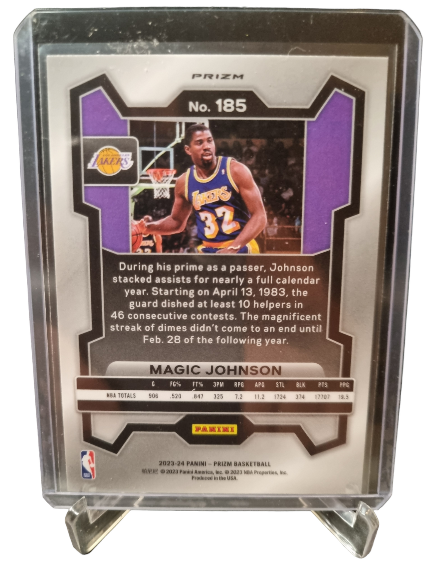 2023-24 Panini Prizm #185 Magic Johnson Silver Prizm