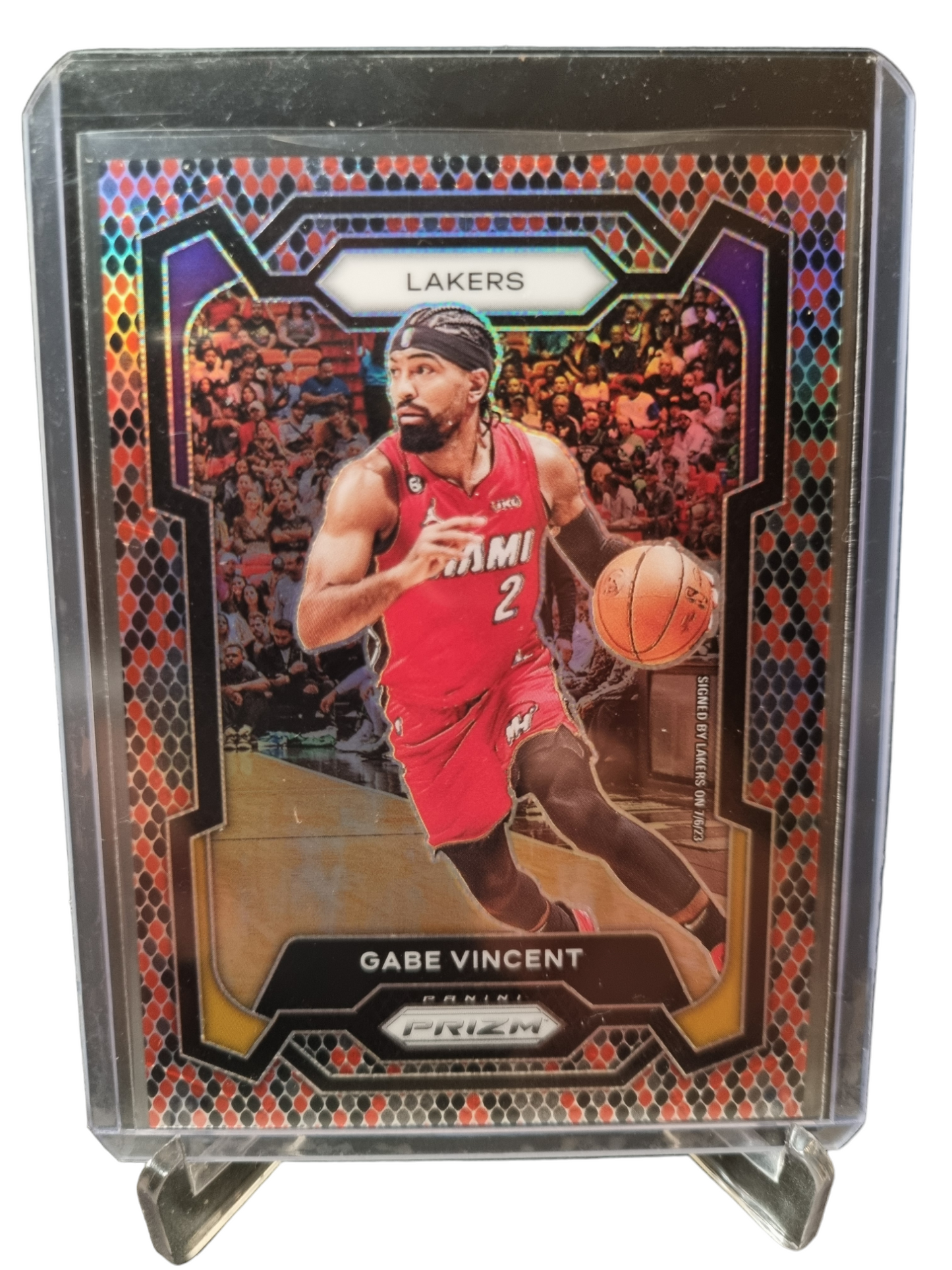 2023-24 Panini Prizm #225 Gabe Vincent Snake Skin Prizm