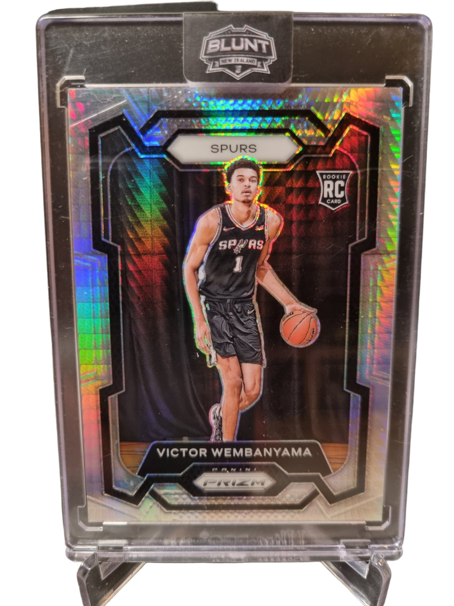 2023-24 Prizm #136 Victor Wembanyama Rookie Card Silver Hyper Prizm