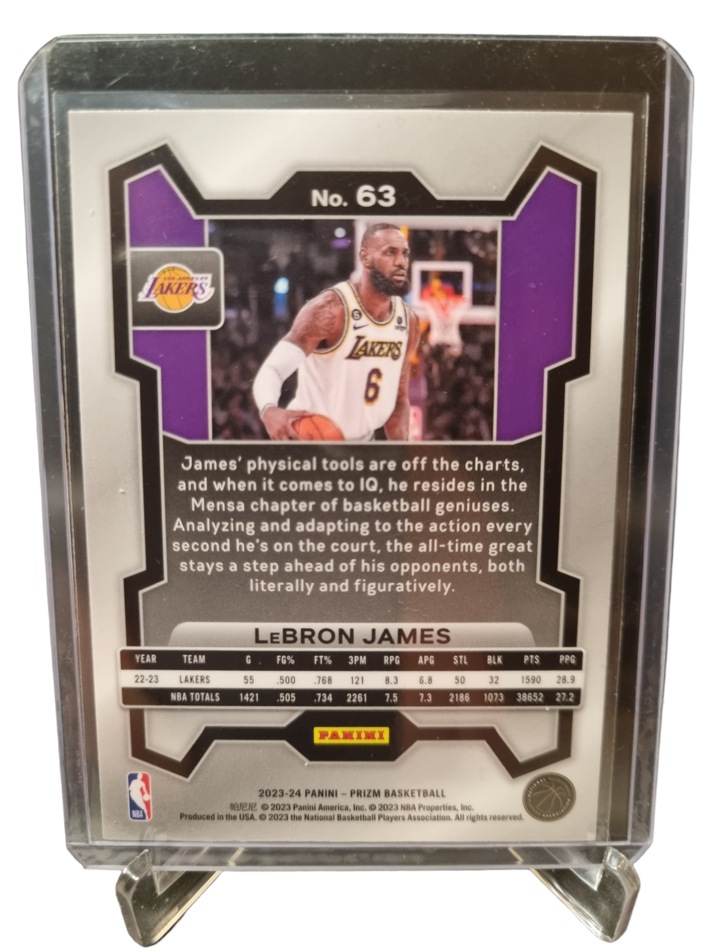 2023-24 Panini Prizm #63 Lebron James