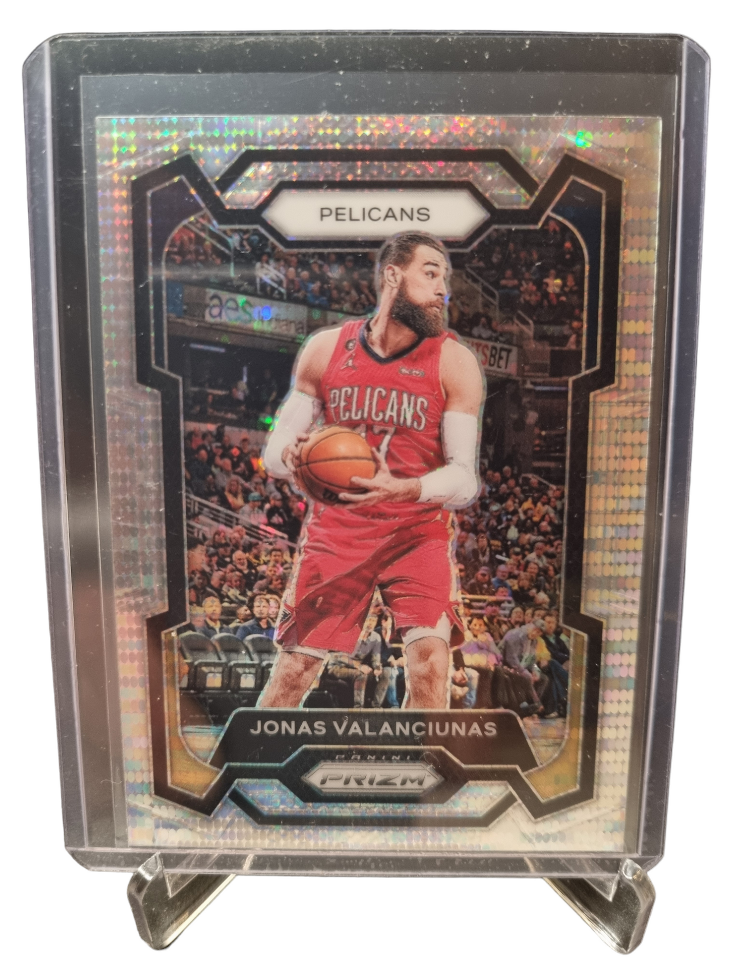 2023-24 Panini Prizm #289 Jonas Valanciunas Silver Pulsar Prizm