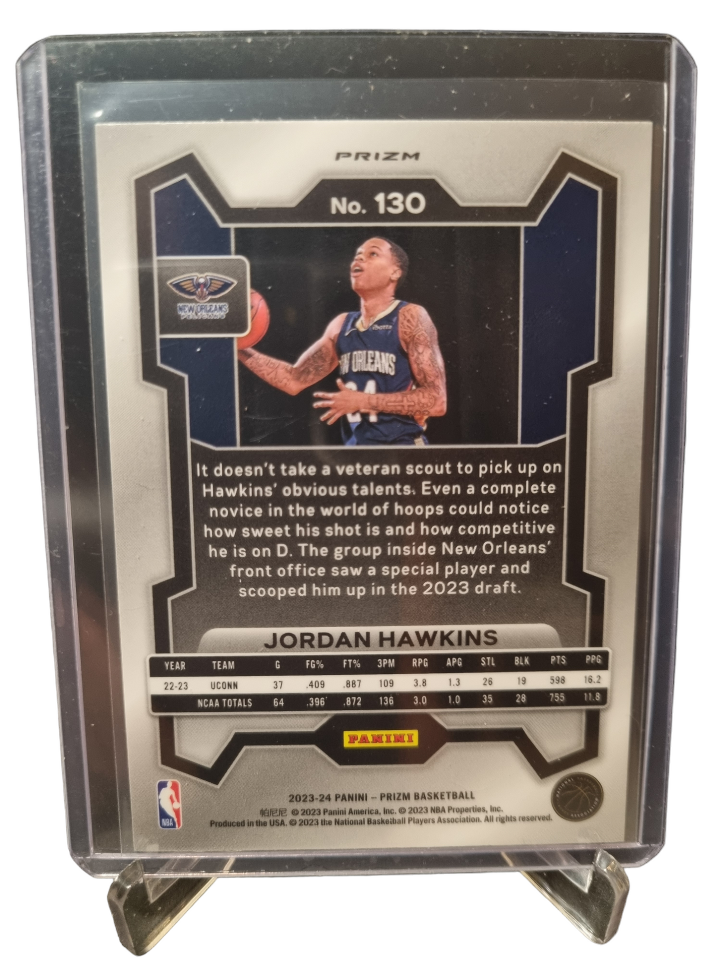 2023-24 Panini Prizm #130 Jordan Hawkins Rookie Card Silver Prizm