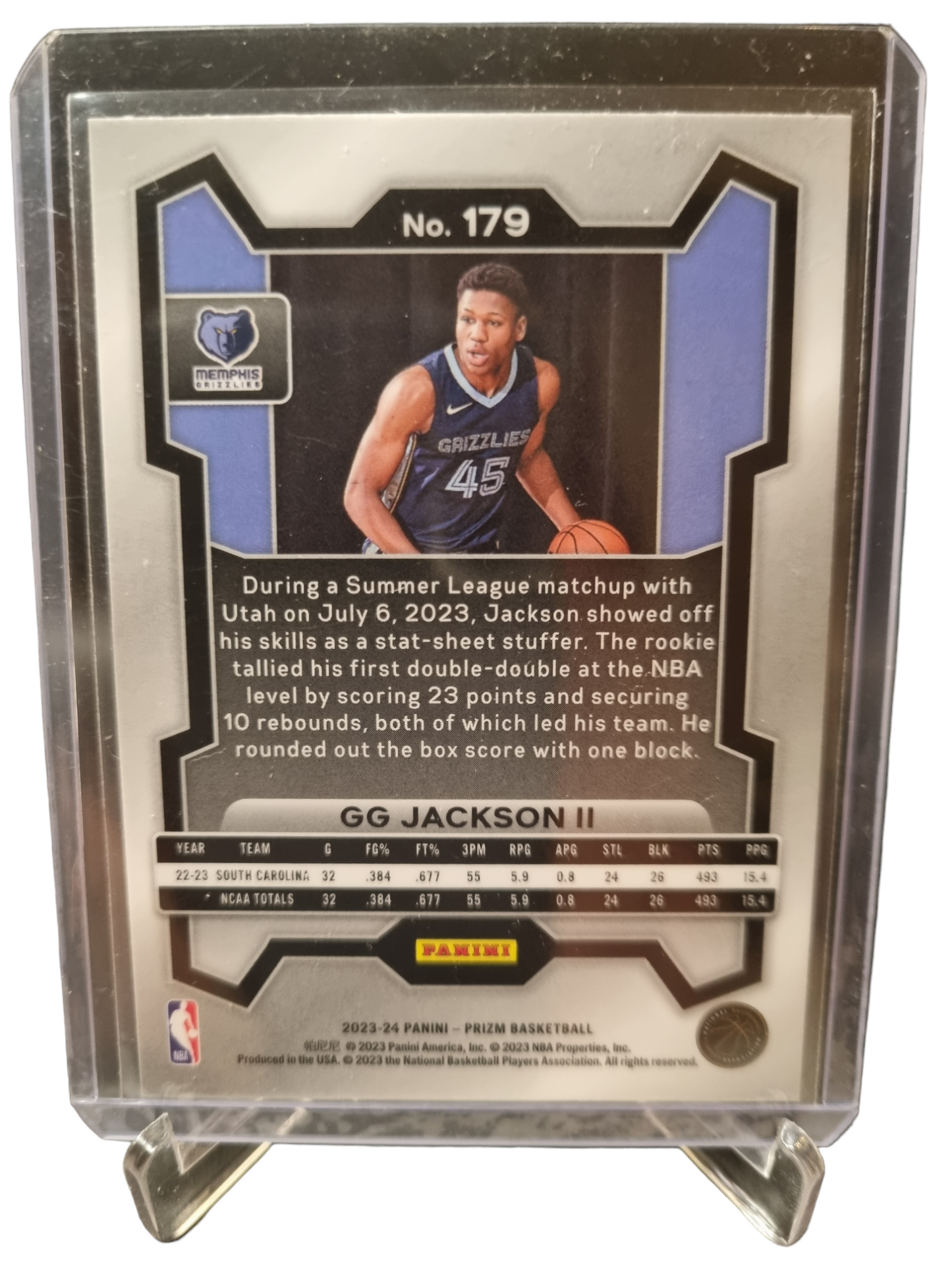 2023-24 Panini Prizm #179 GG Jackson II Rookie Card