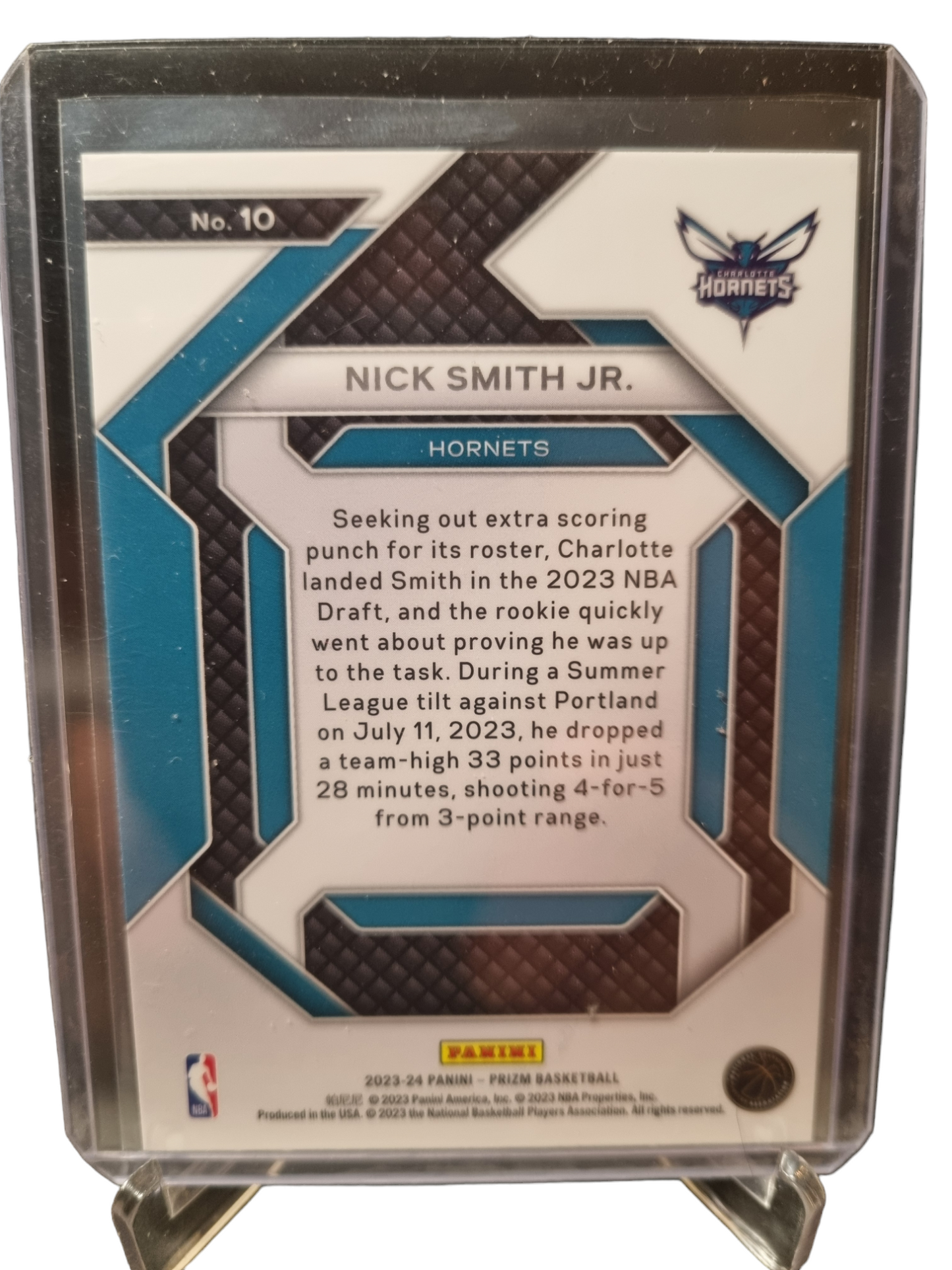 2023-24 Panini Prizm #10 Nick Smith JR Rookie Card Emergent