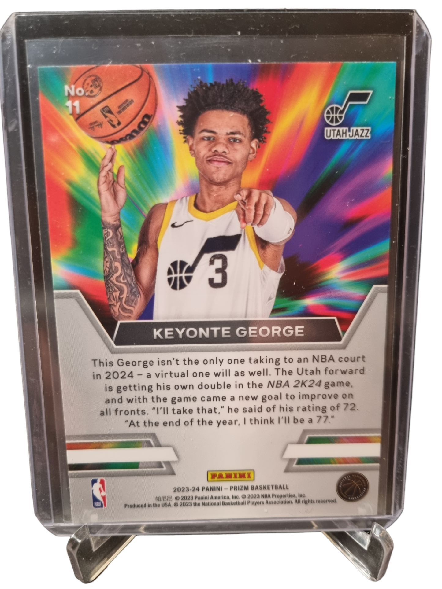 2023-24 Panini Prizm #11 Keyonte George Rookie Card Instant Impact