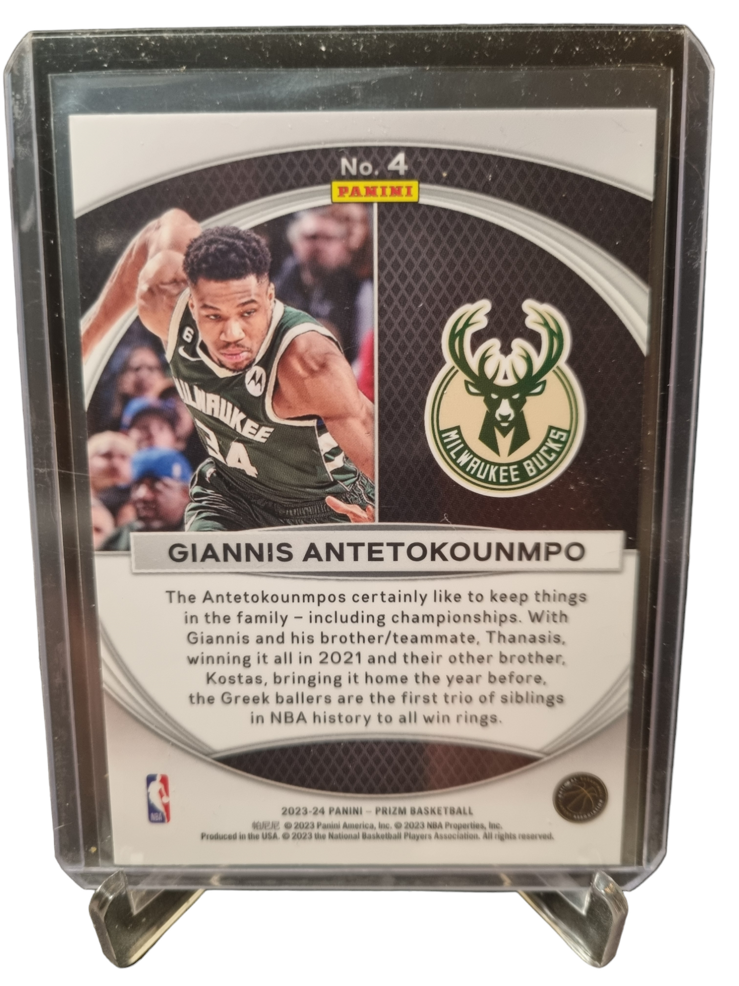 2023-24 Panini Prizm #4 Giannis Antetokounmpo Global Reach